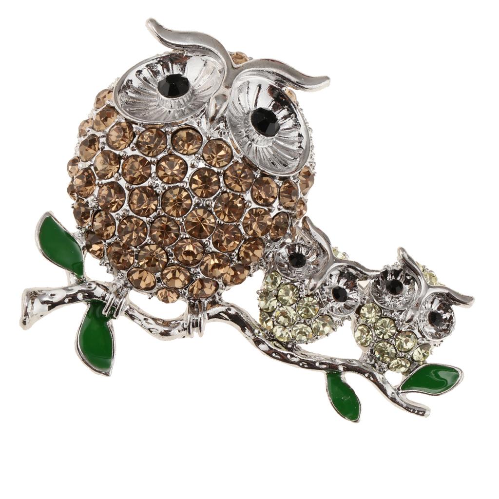 Fashion Crystal Animal Brooch Pin Rhinestone Personality Brestpin Owl