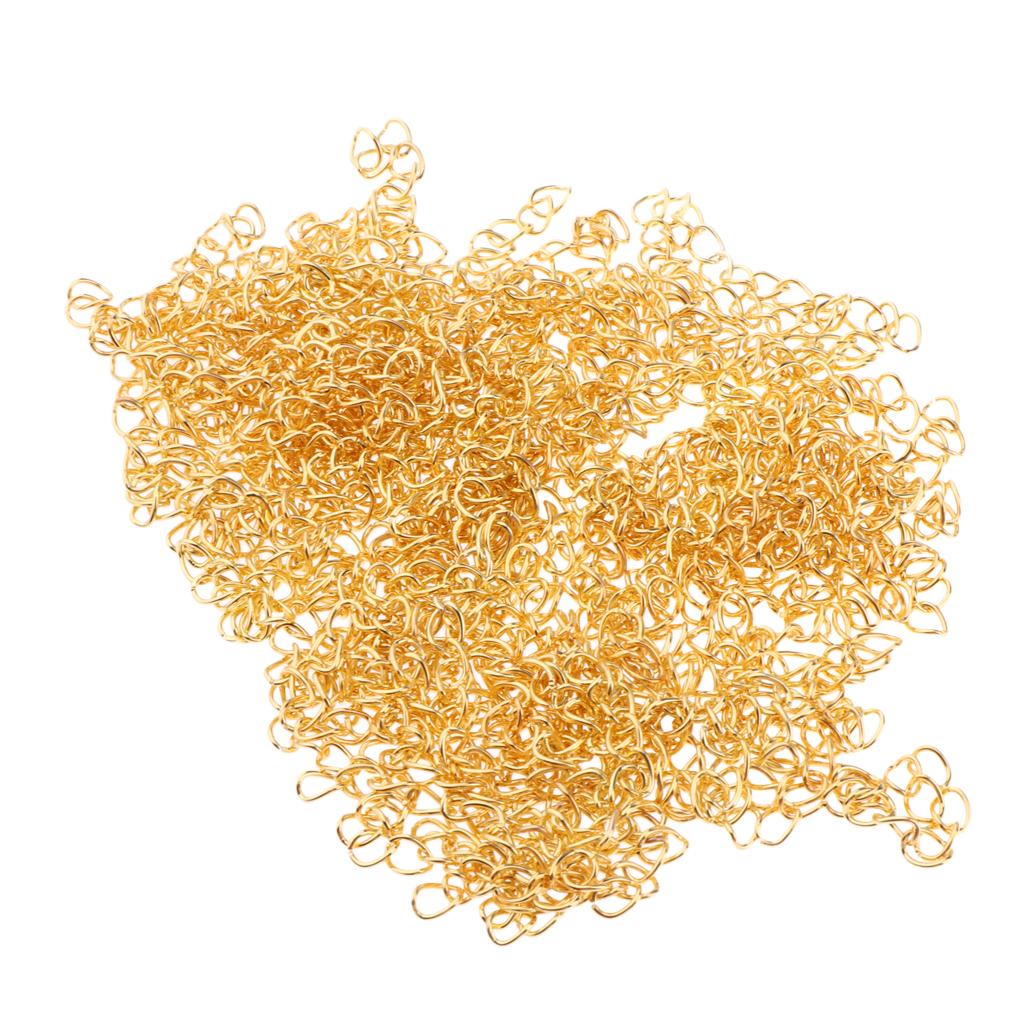 100pcs 5cm Extension Chain Necklace  Extenders Tail Chains Gold