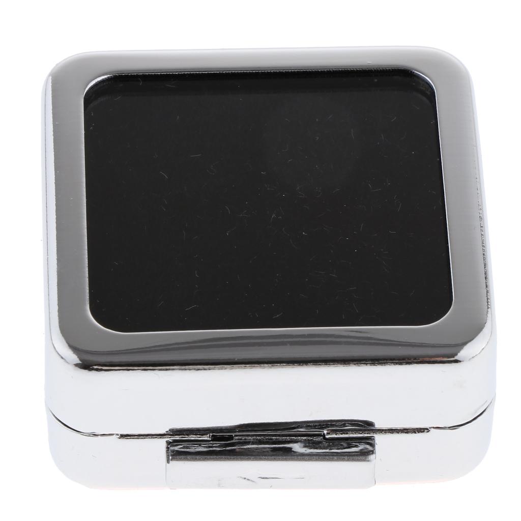 2x Metal Jewelry Gift Box Loose Diamond Box Jewelry Organizer Silver