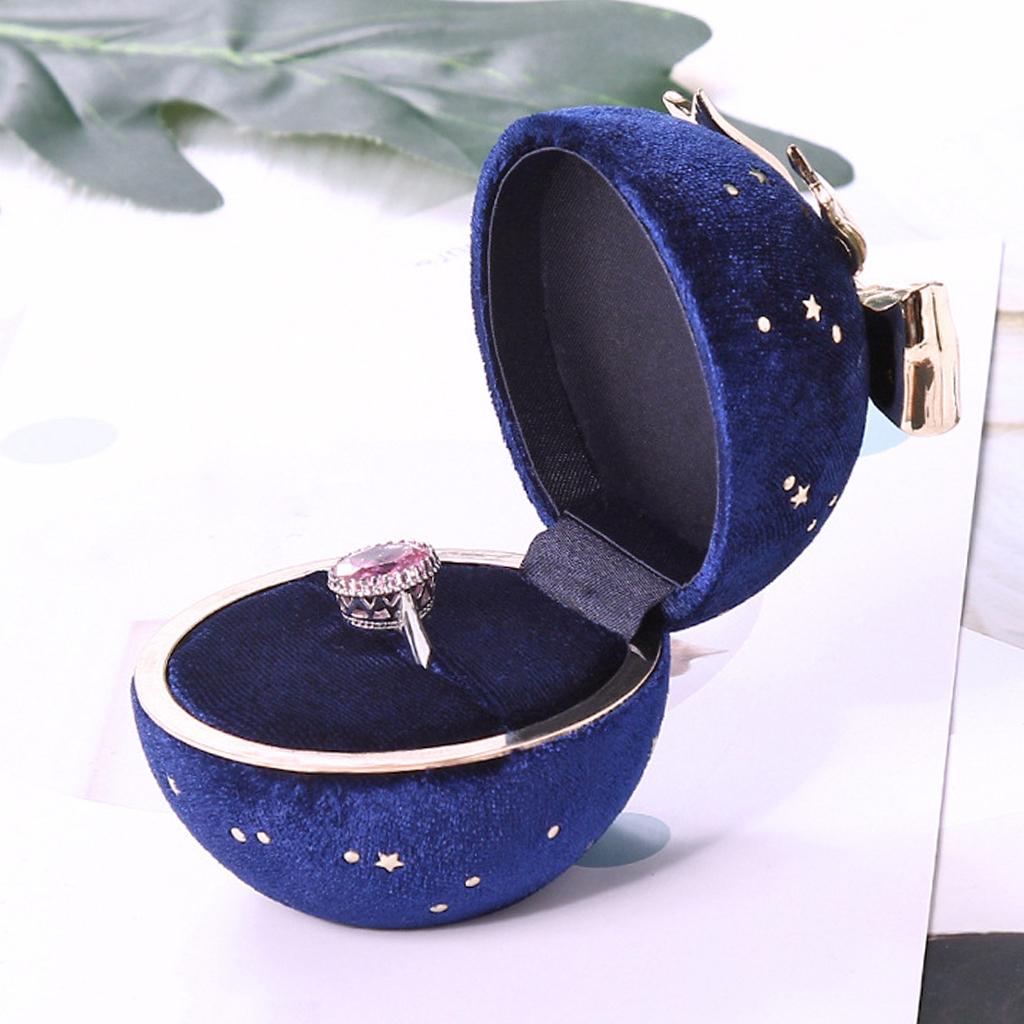 Velvet Jewelry Box Bowknot Rings Pendant Display Organizer Gift Box Ring