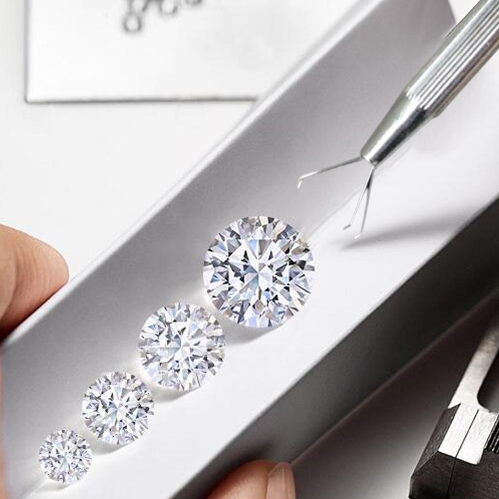 4-Claw Pick Up Tool Jewelry Tweezer Catcher Gemstones Bead Grabbing Silver