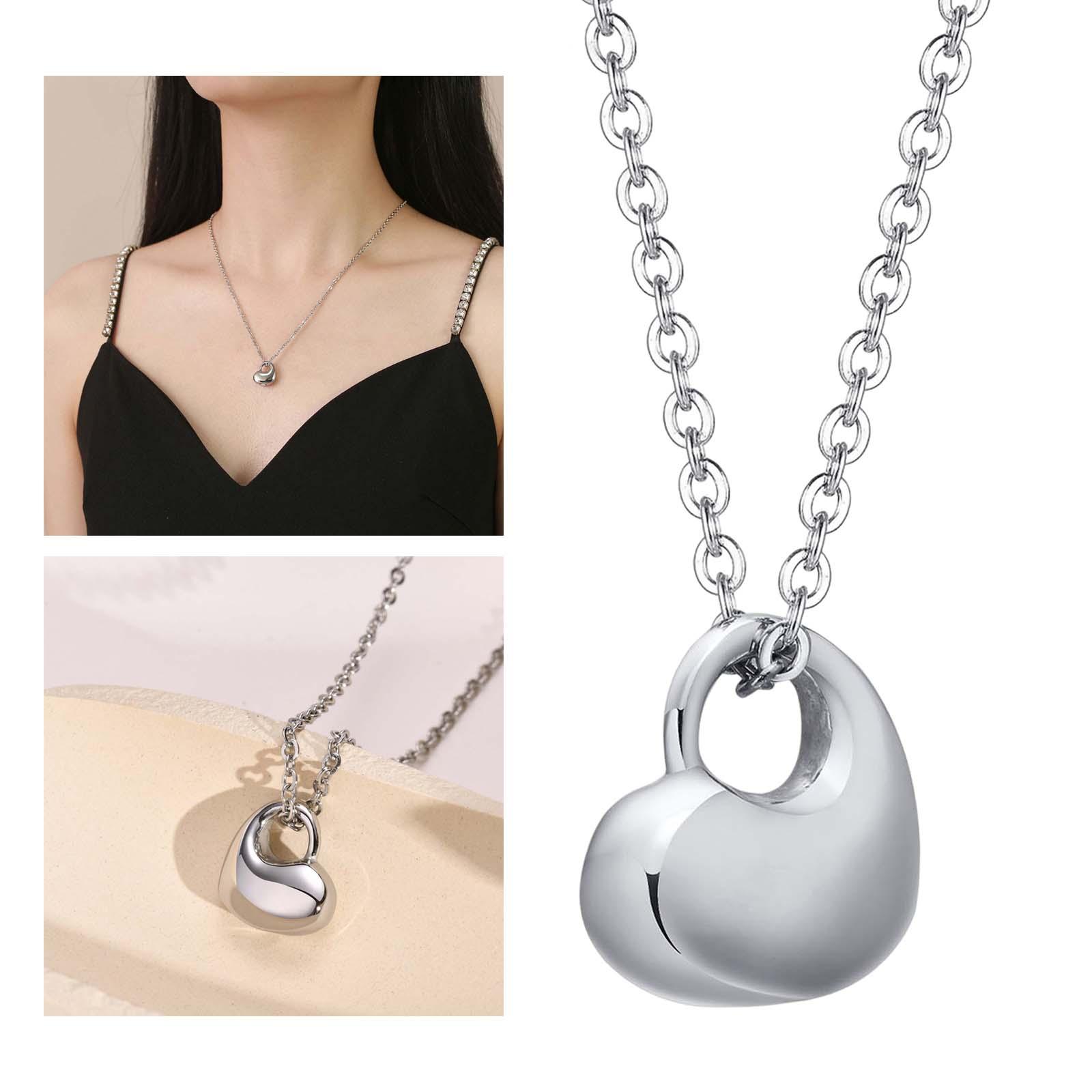3Pcs Heart Urn Necklace Memorial Ashes Holder Hand Crafted Durable