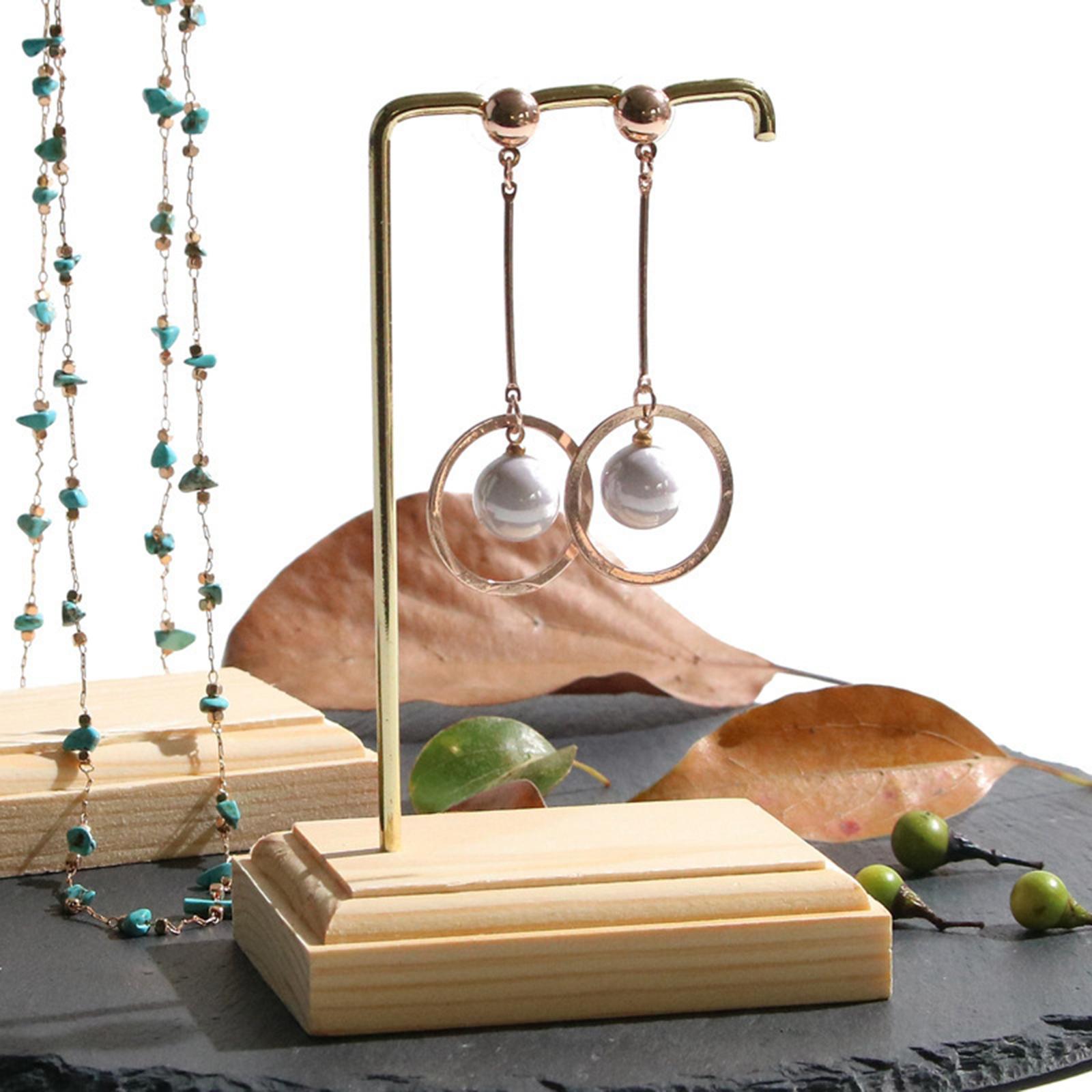 Set of 2Pcs Jewelry Display Stand Necklaces Earrings Holder Organizer 