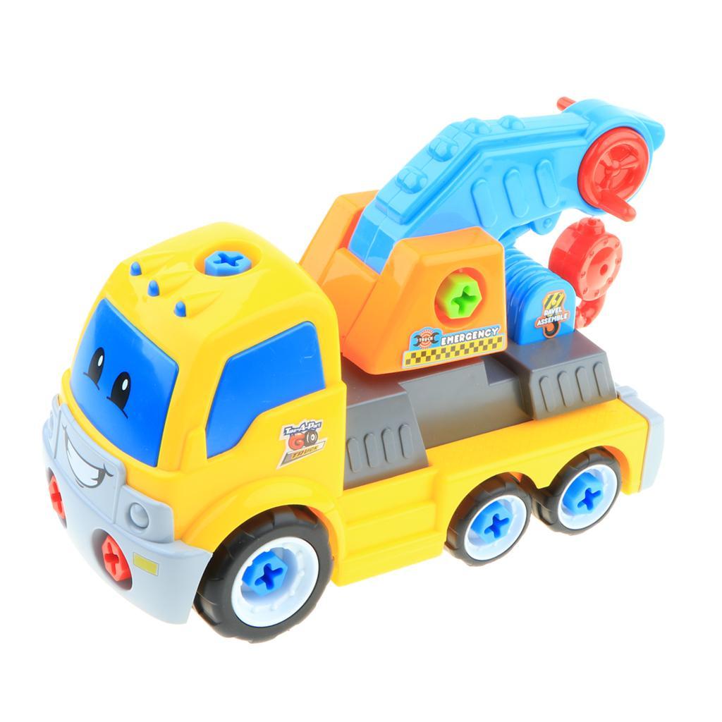 Enllonish desmontar coche de juguete vehículo de carretera Kit de juguetes de construcción con