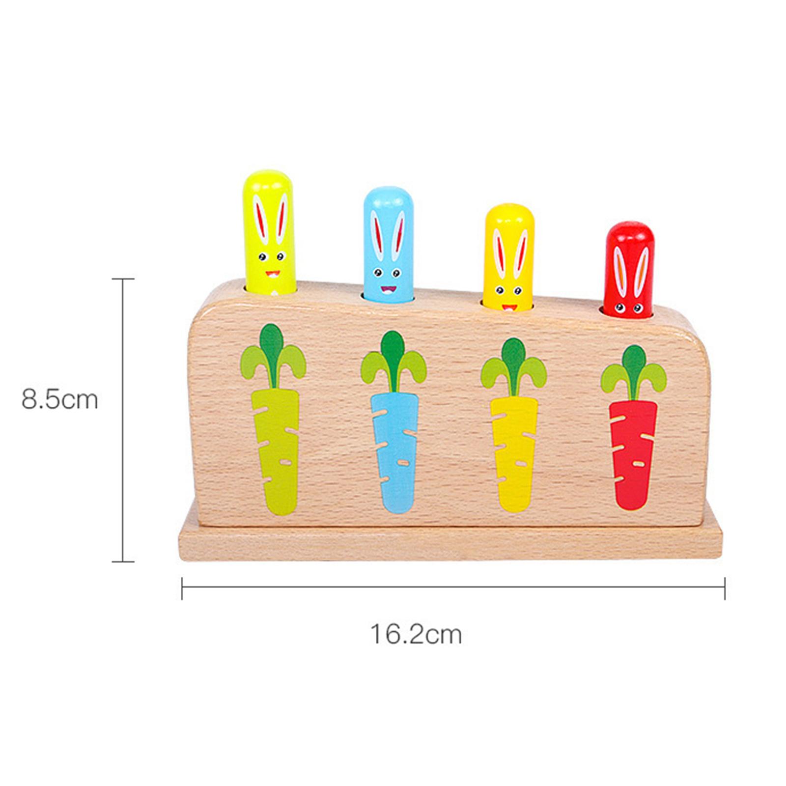 Wooden Pop Up Toy Early Educational Toy for Toddlers Baby