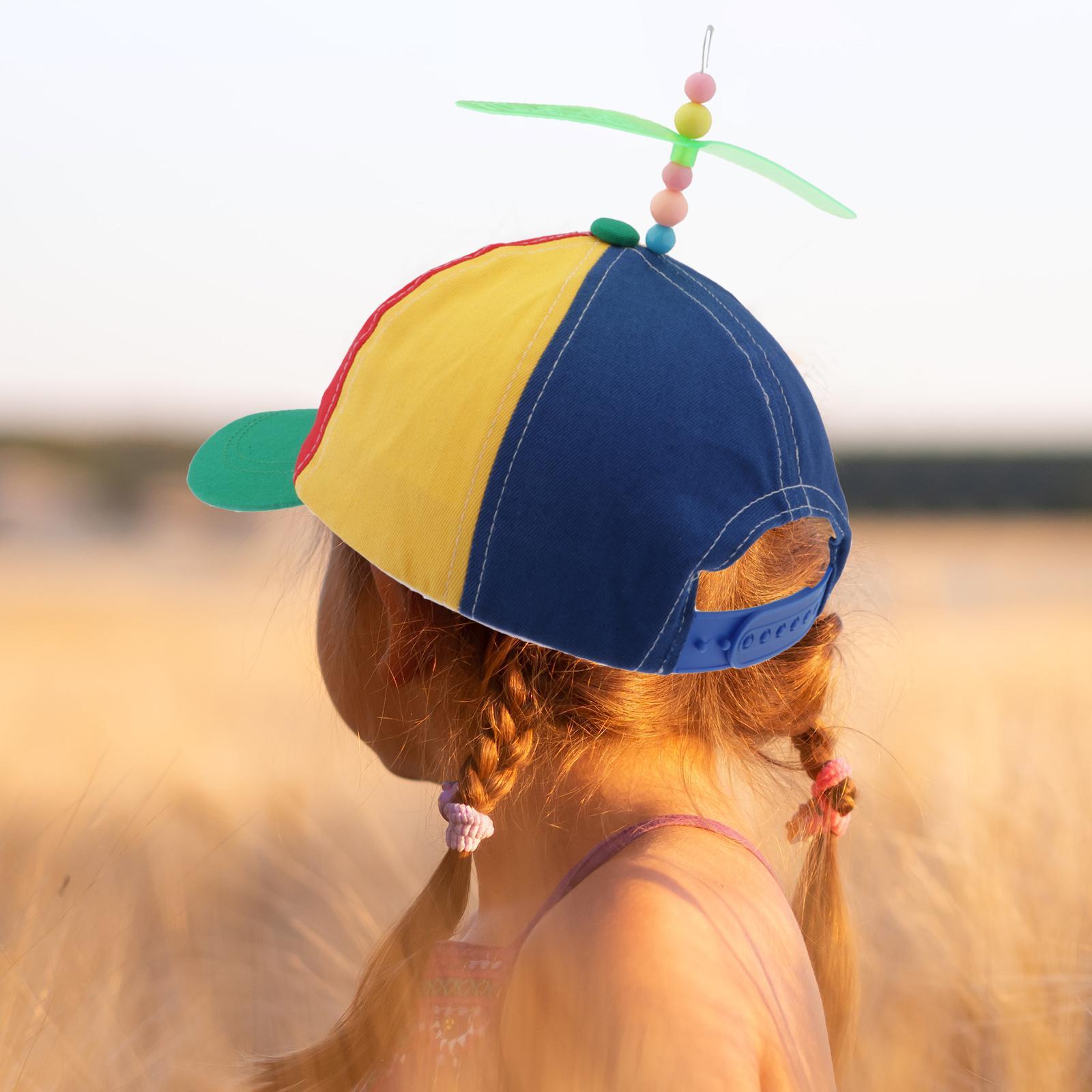 Rainbow Propeller Spinner Hat with Adjustable Hat Snap Back - Costume Accs