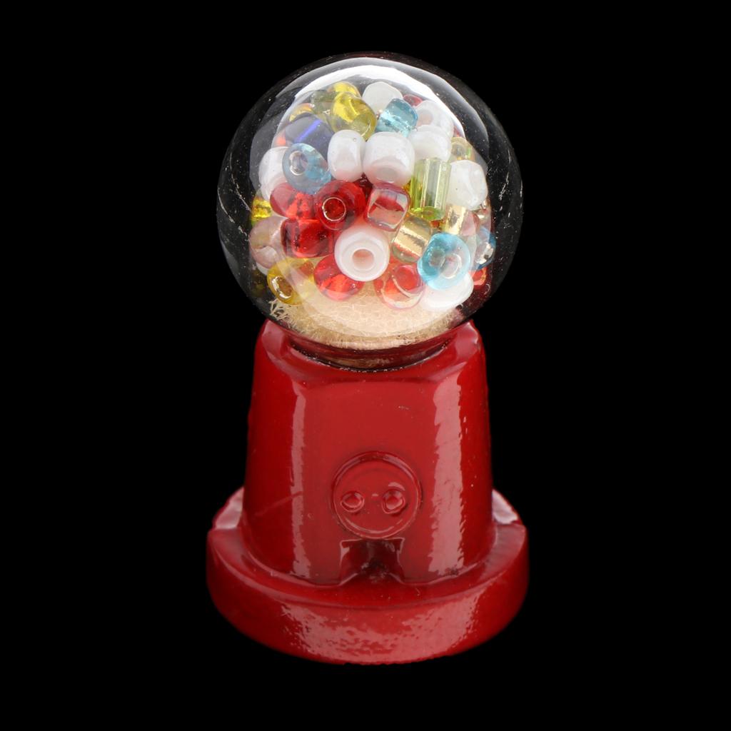 1/12 Dollhouse Miniature Sweet Candy Jar with Fake Candies Ornaments