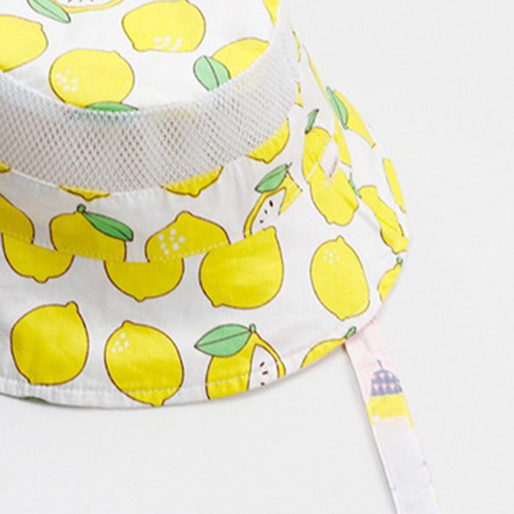 Kids Anti-spitting Hat Dustproof Clear Cover Shield Bucket Hat Lemon 54cm