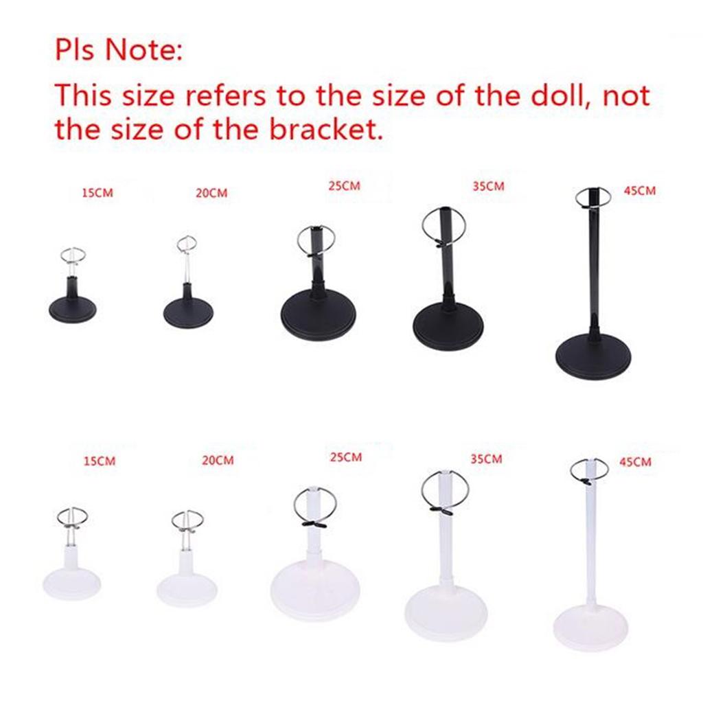 Adjustable Doll Stand Display Holder for Dolls Action Figure 35cm White