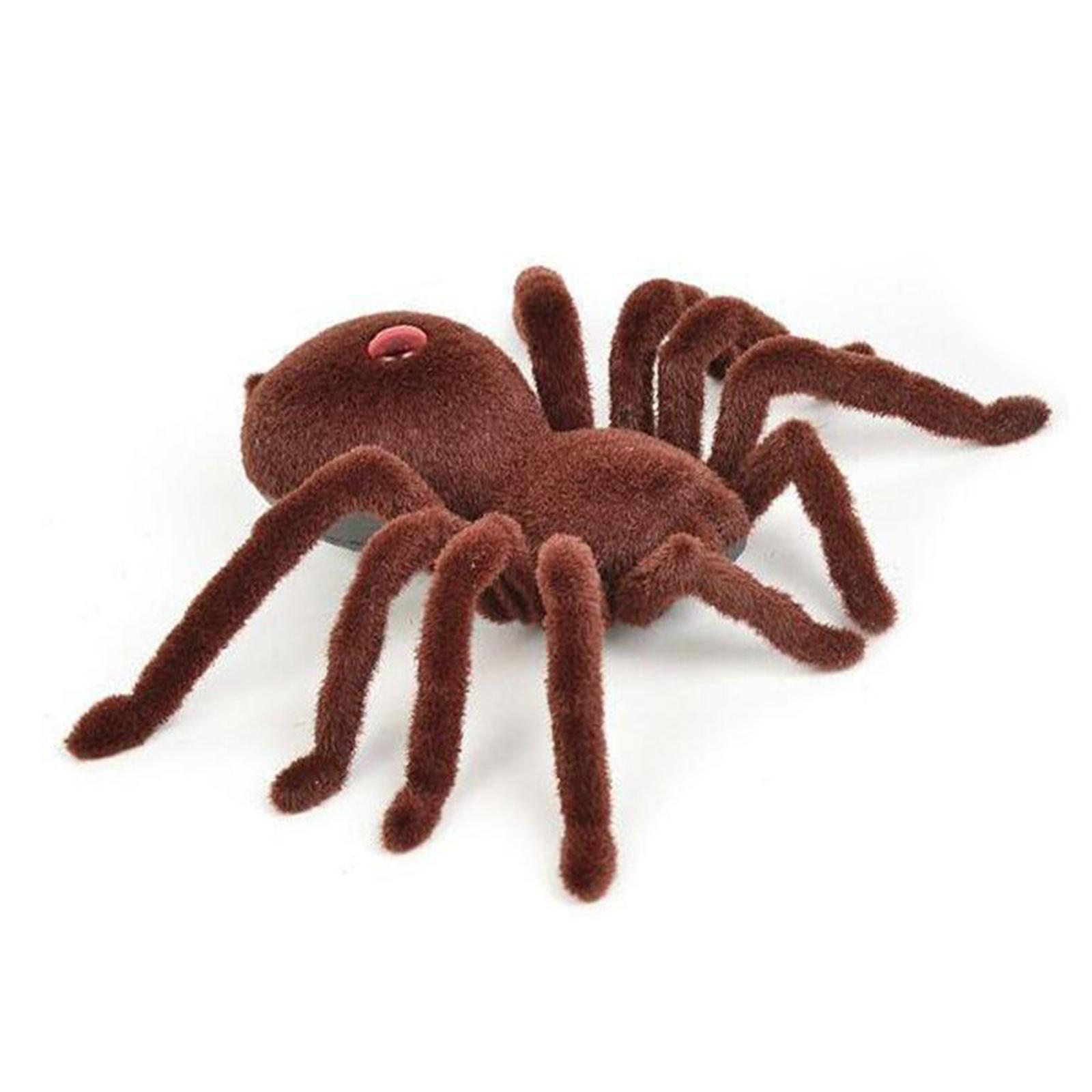 Remote Control Scary Creepy Soft Plush Spider Infrared RC Tarantula Gift C