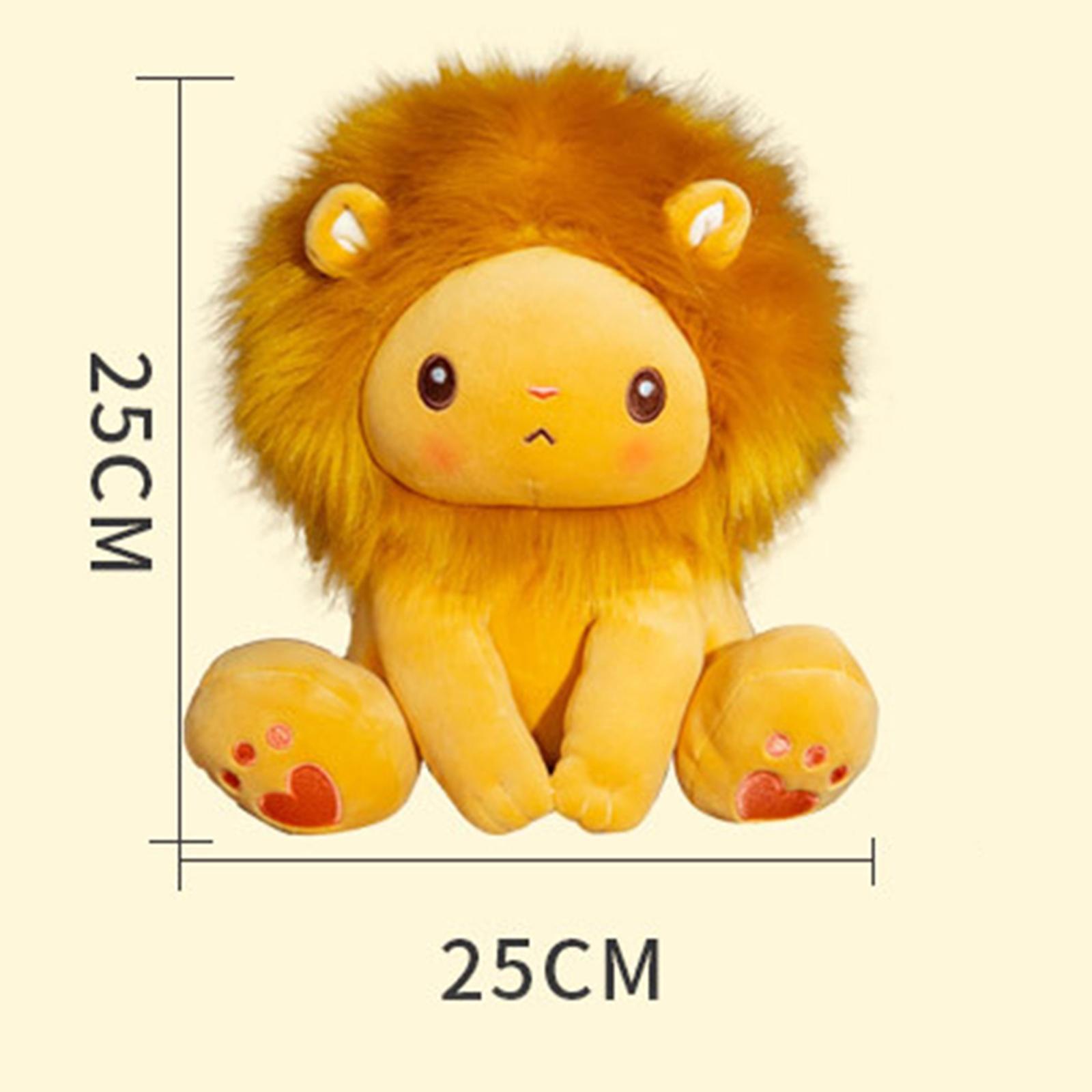 Lion Doll Plush Toy Birthday Gifts for Children Toddlers 25x25cm