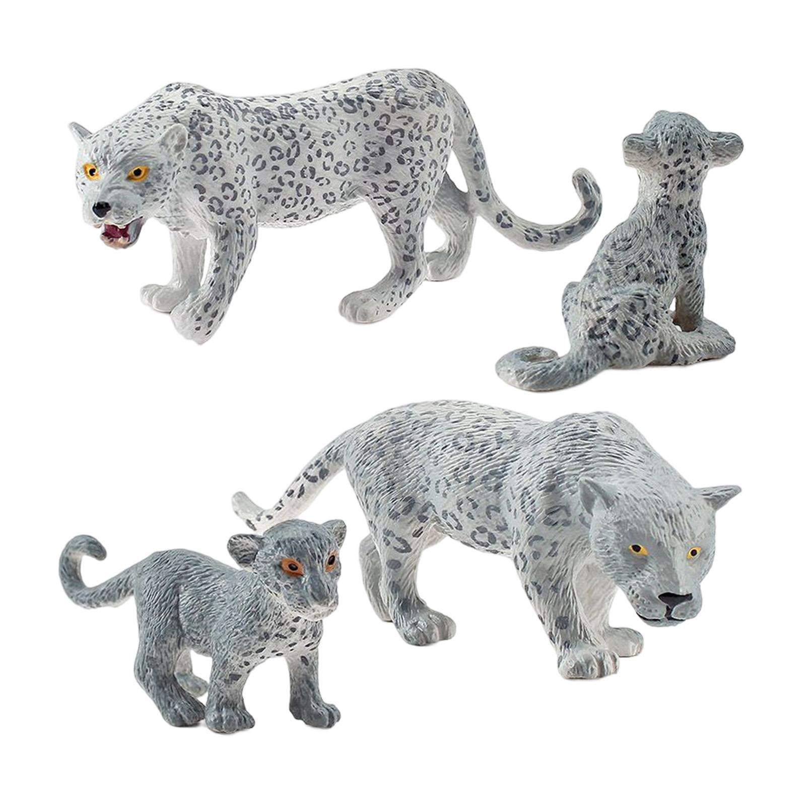 Leopard Figurines 4 Pieces