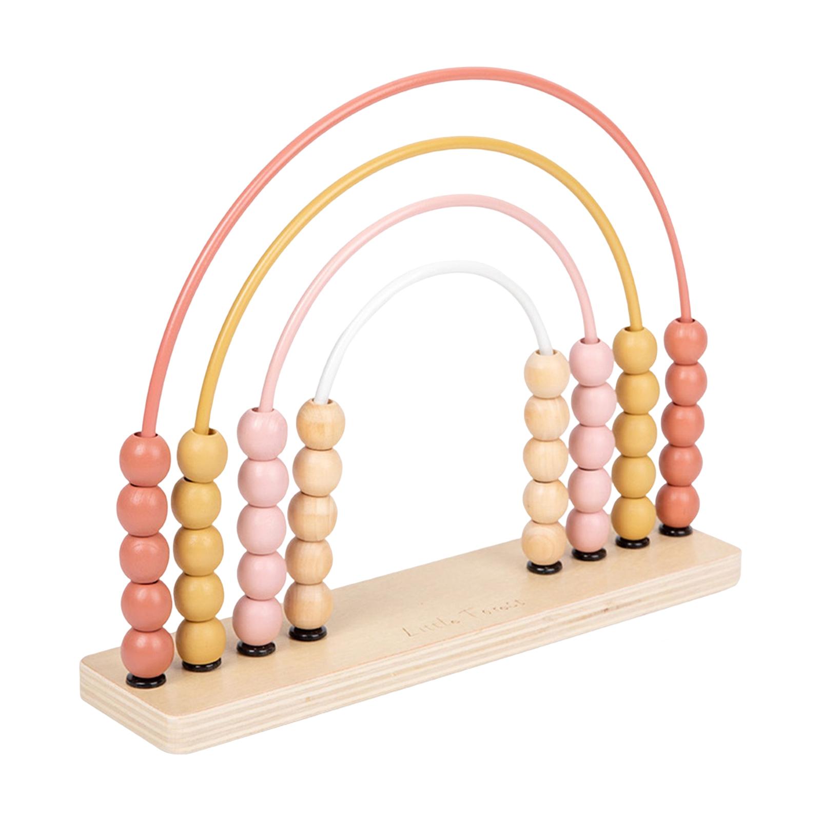 Wooden Rainbow Abacus Pink