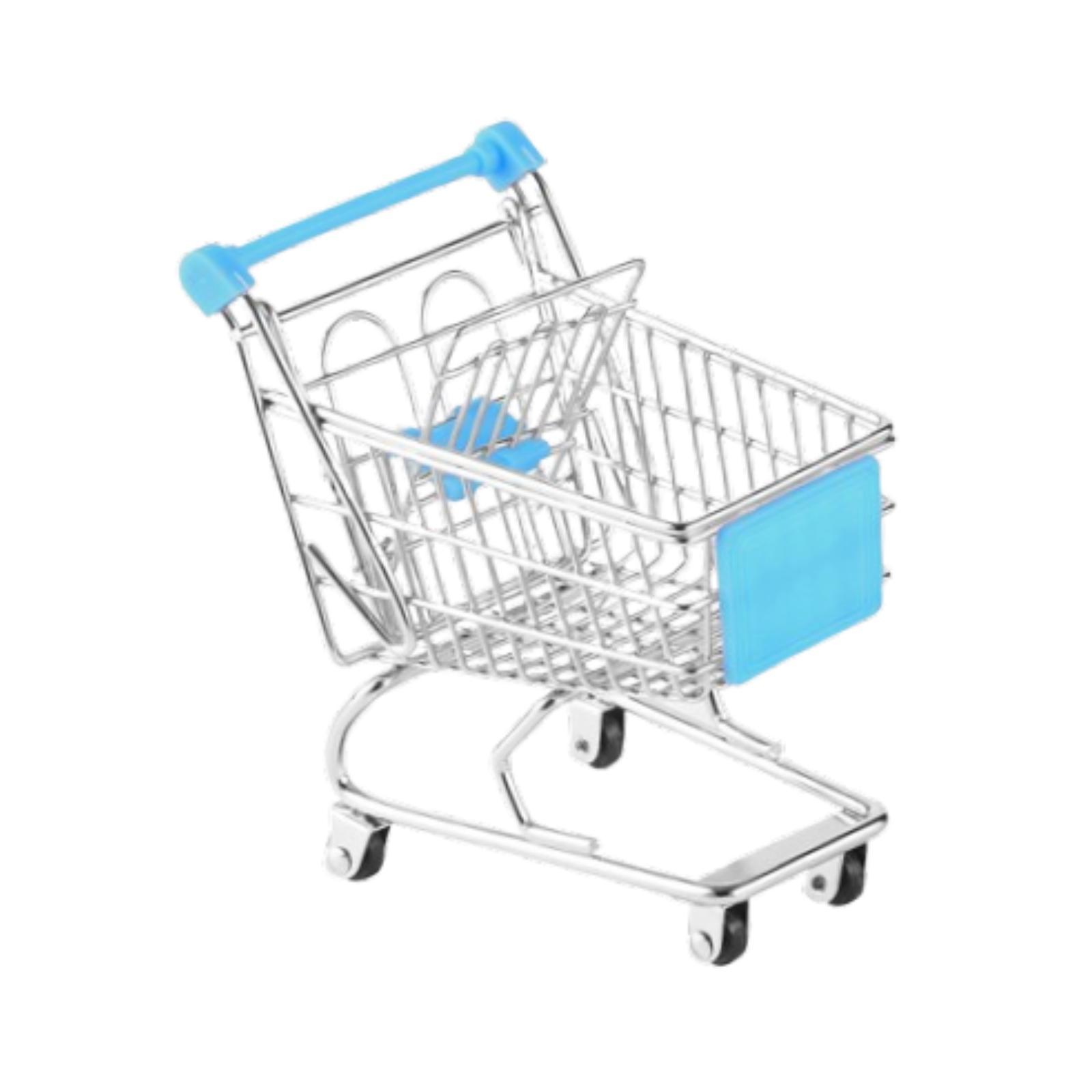 Mini Shopping Cart Ornament Blue