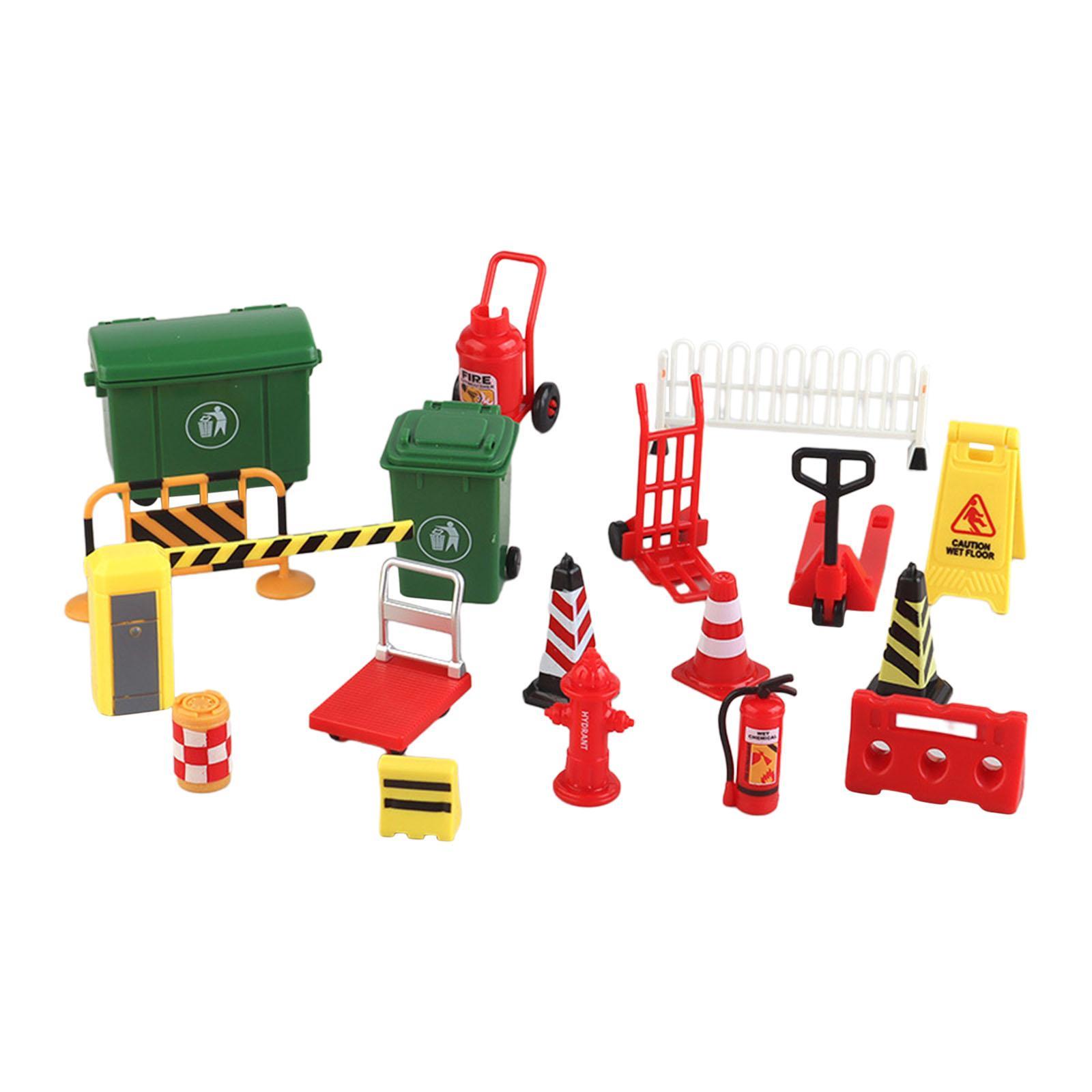 Mini Traffic Signs Toys Model Scene for 1/36 Desktop