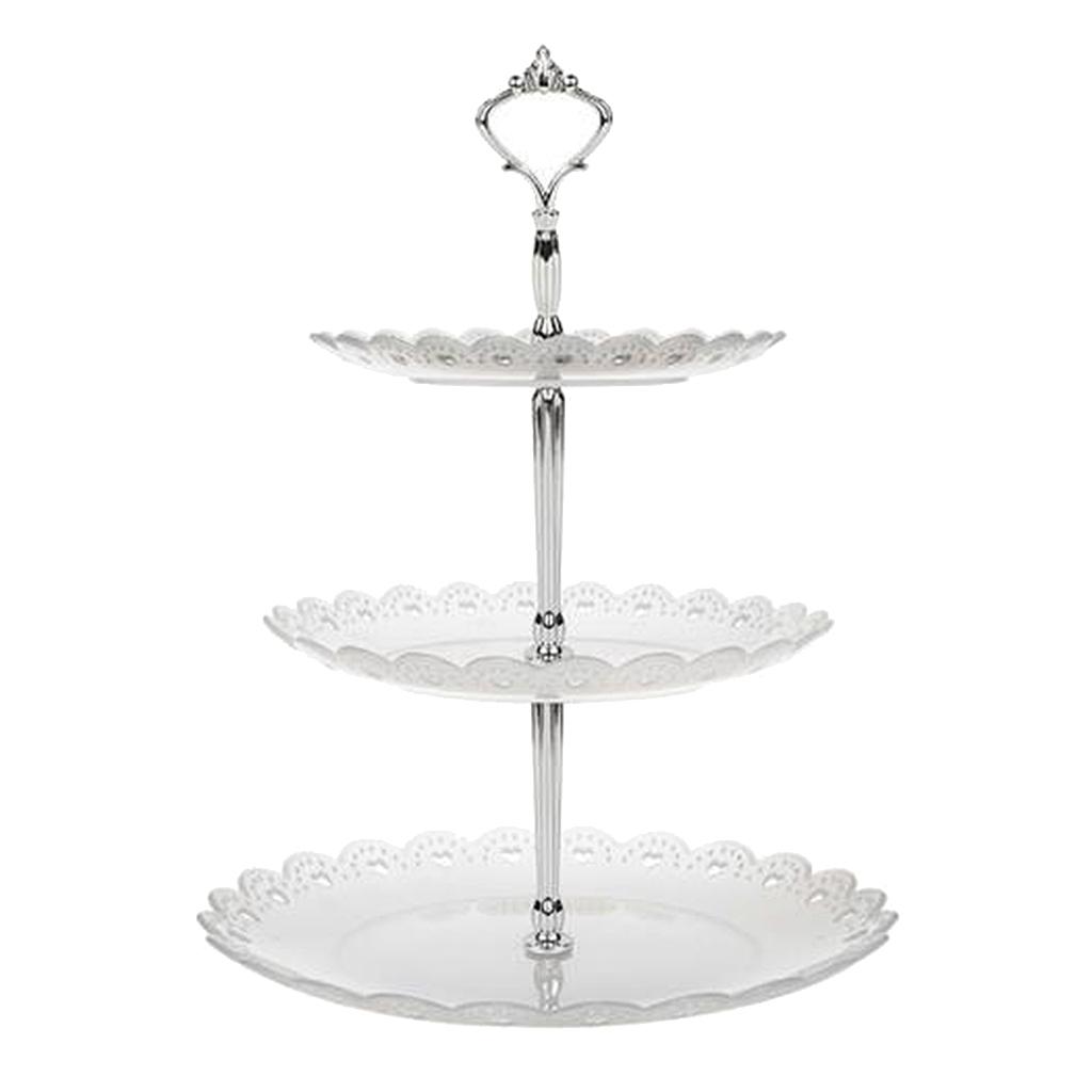 3-Tier Cupcake Stand Dessert Mini Cakes Fruit Candy Display Tower Clear