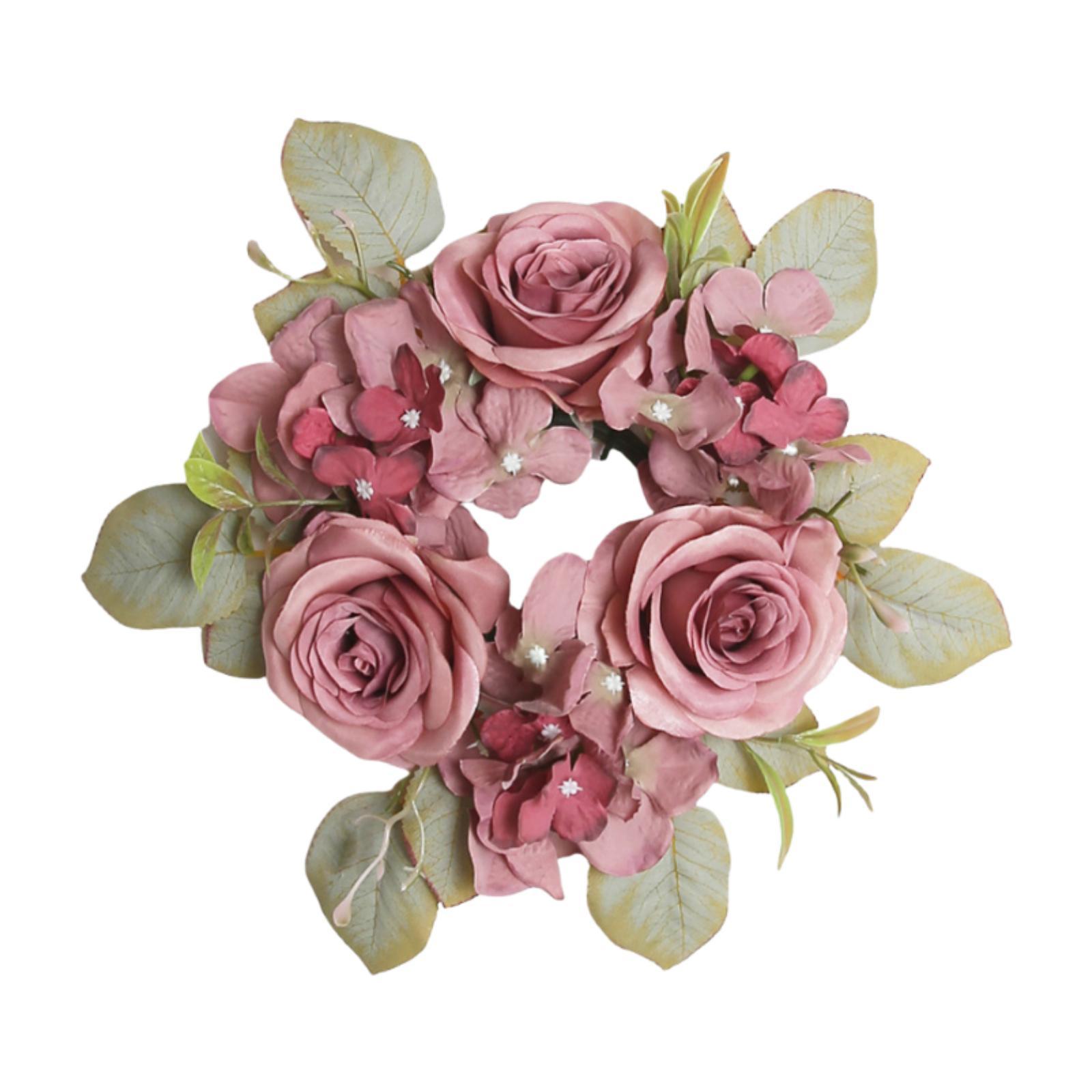 Rose Flower Wreath Candle Ring