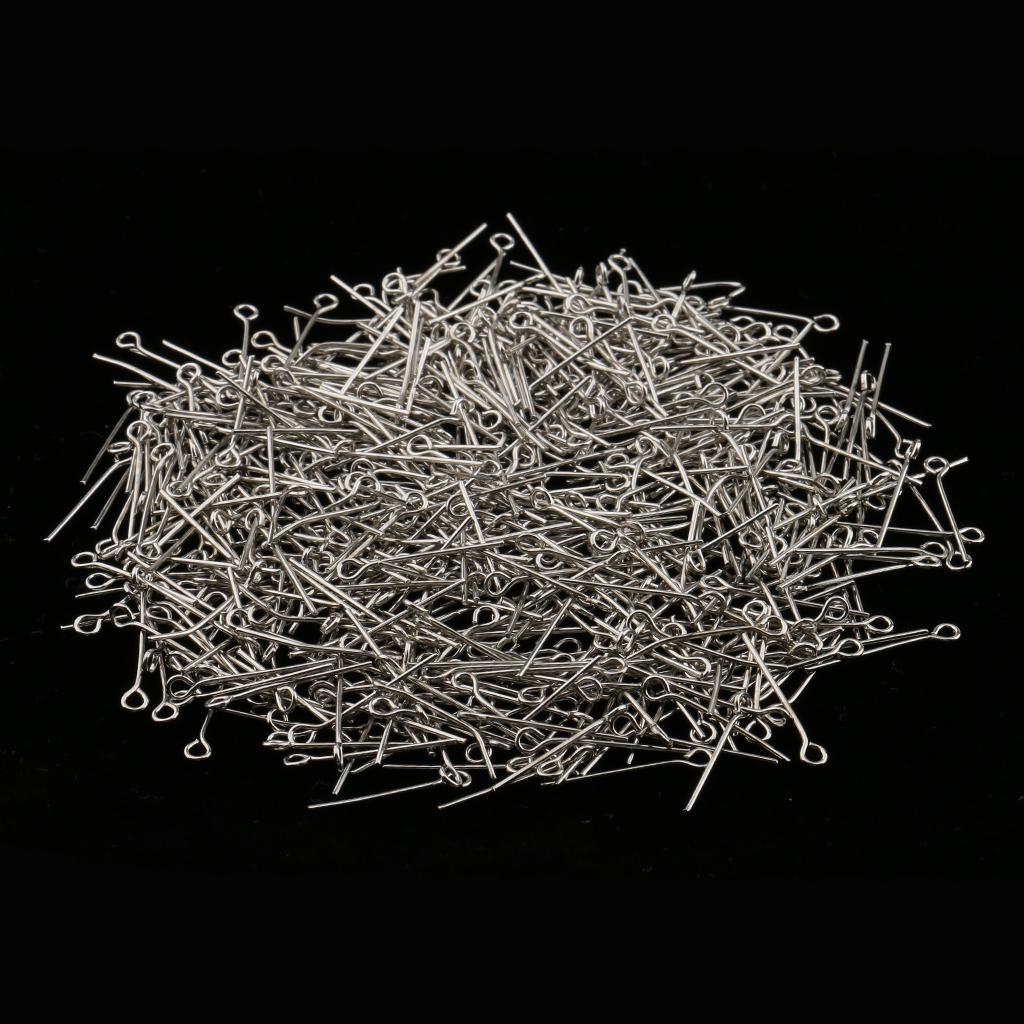2x500 Pieces Eyepins Eye Pins Needles 20mm