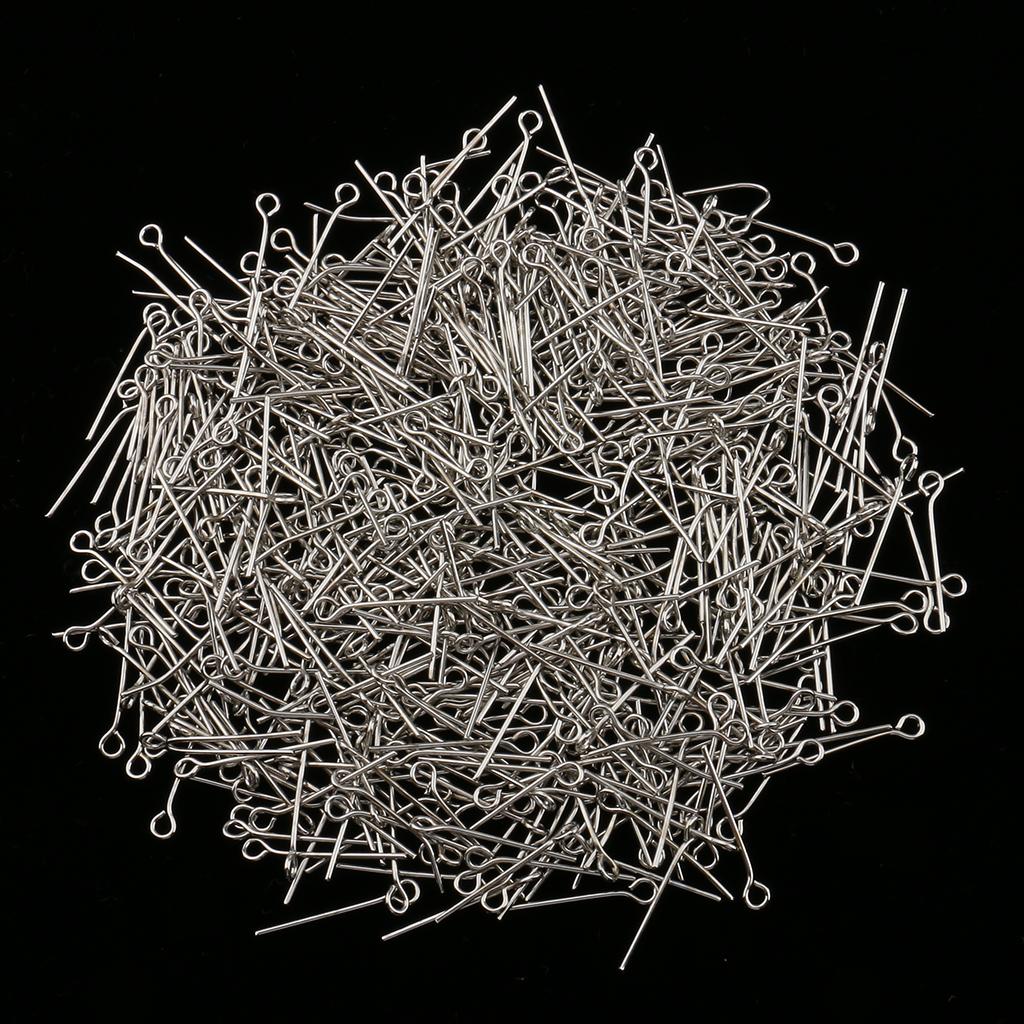 4x500 Pieces Eyepins Eye Pins Needles 20mm