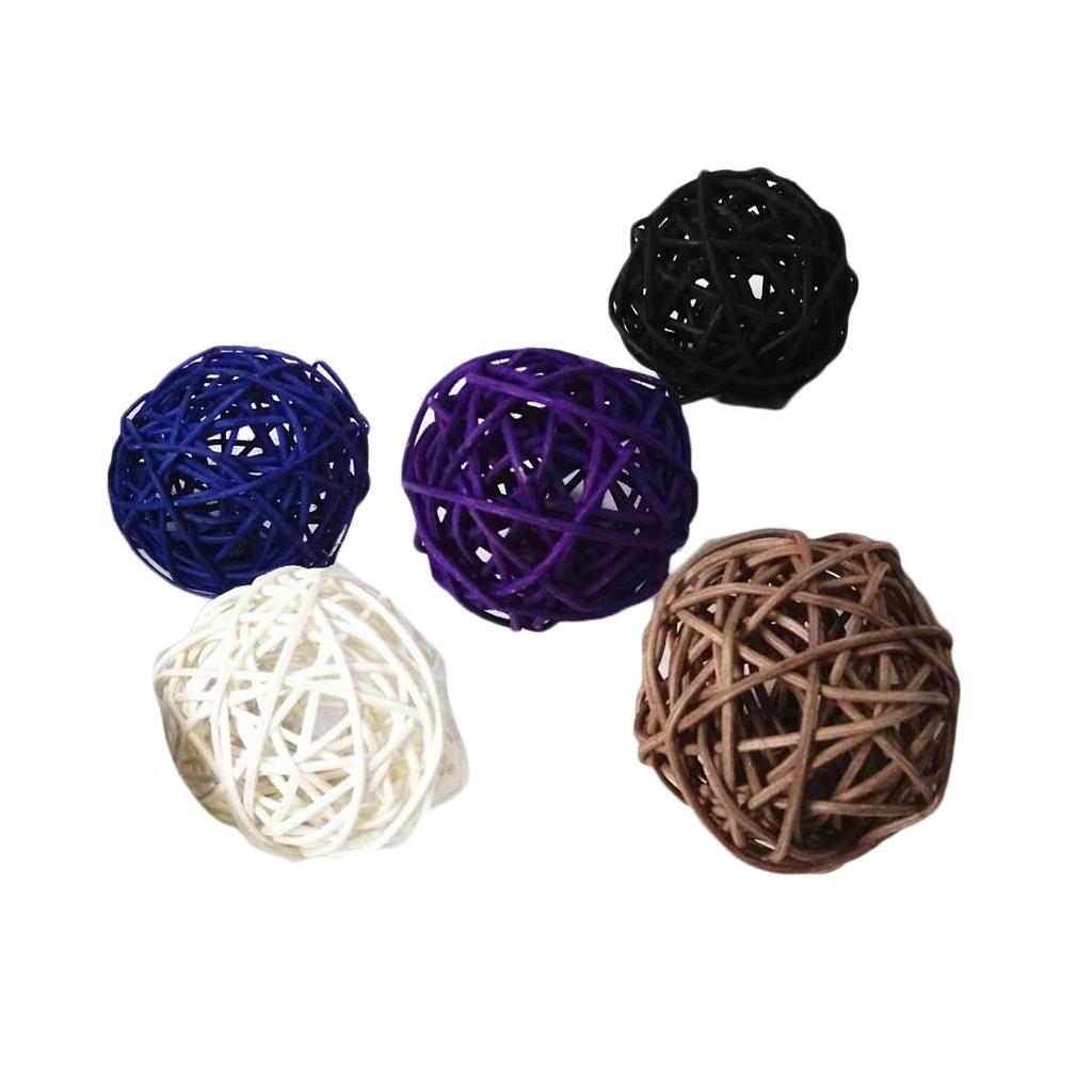 15Pc Rattan Wicker Cane Ball Garden Wedding Party Home Decoration Ball Craft