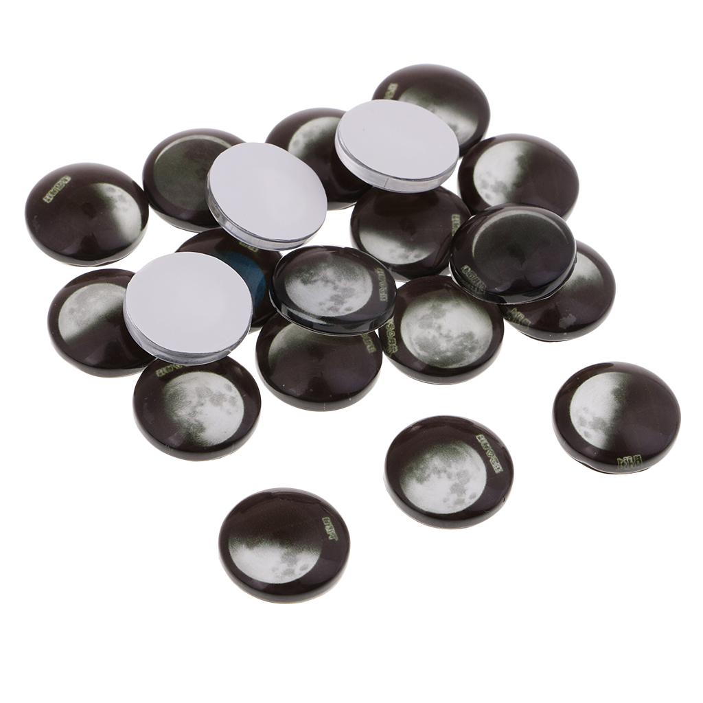 20 Pieces Glass Flatback Scrapbooking Dome Cabochons For Crafts Jewelry 14mm