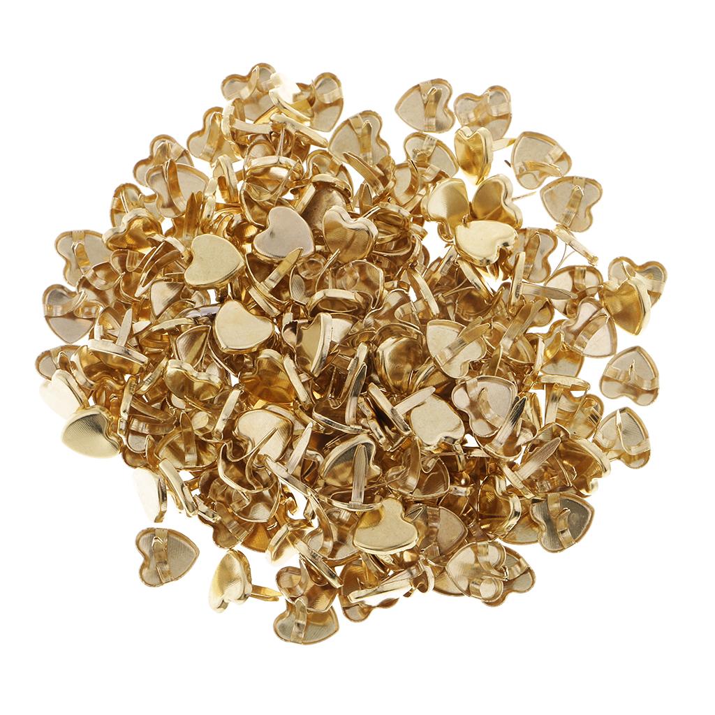 Metal Heart Paper Fasteners 9Mm