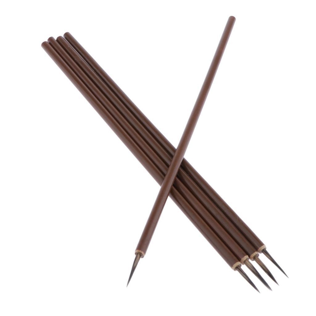 5X Art Detail Liner Paint Brushes Artist Brush for Oil Acrylic