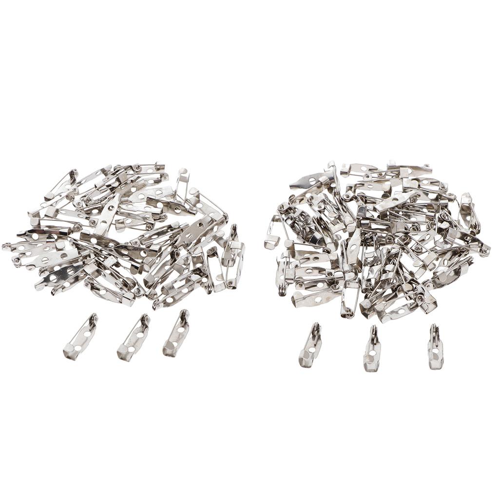 2x100/120 DIY Brooch Badge Pin Backs Blanks Jewelry Findings  5x15mm 120pcs 