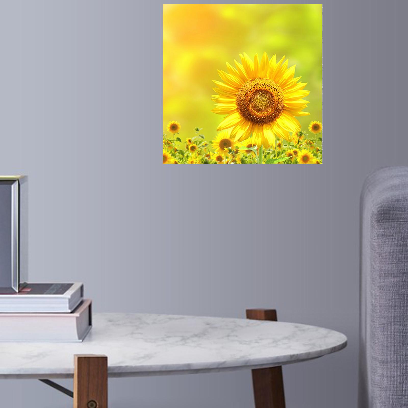 DIY Diamond Painting by Number Kit Full Drill Round Rhinestone Sunflower G