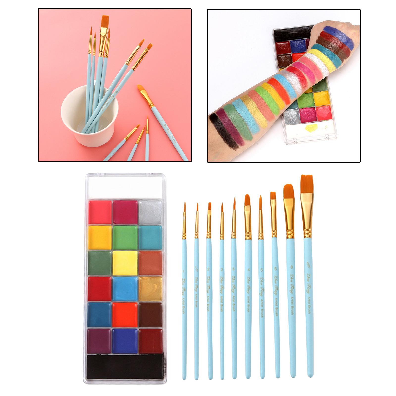 Face Body Paint Makeup Paint Palettes for Adults Costumes Christmas Blue