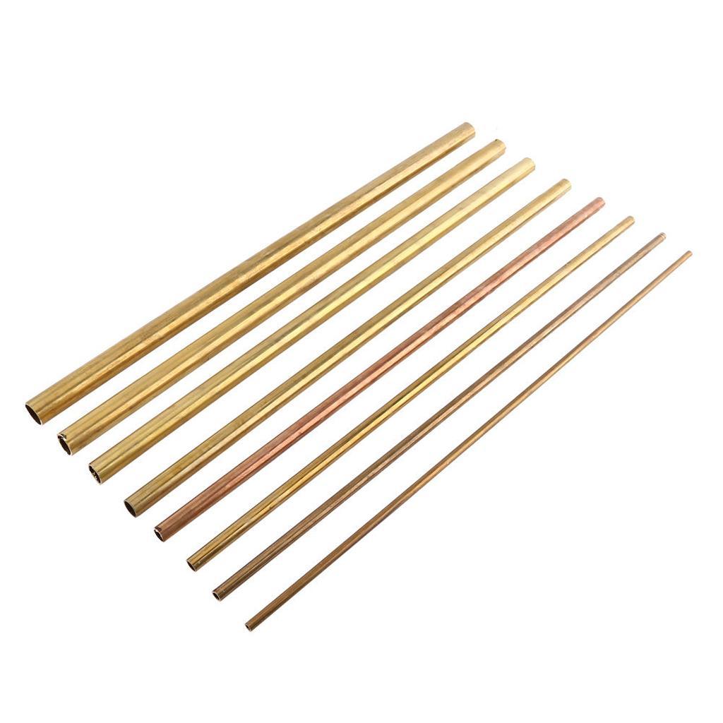 20-Inch Brass Tube Pipe Round Bar Rod Wall Tube Pipe 6/8/10/12/14/16 ...