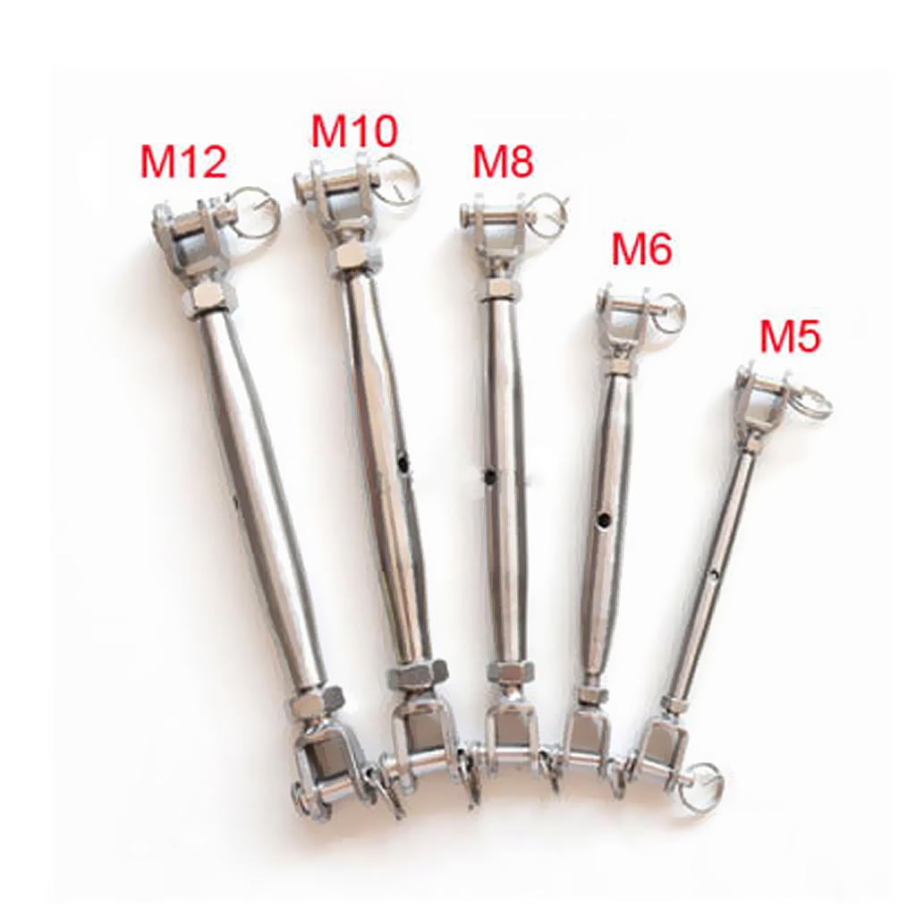 Stainless Steel Rigging Screw Closed Body Jaw/Jaw Turnbuckle Rope M5/6/8/10 