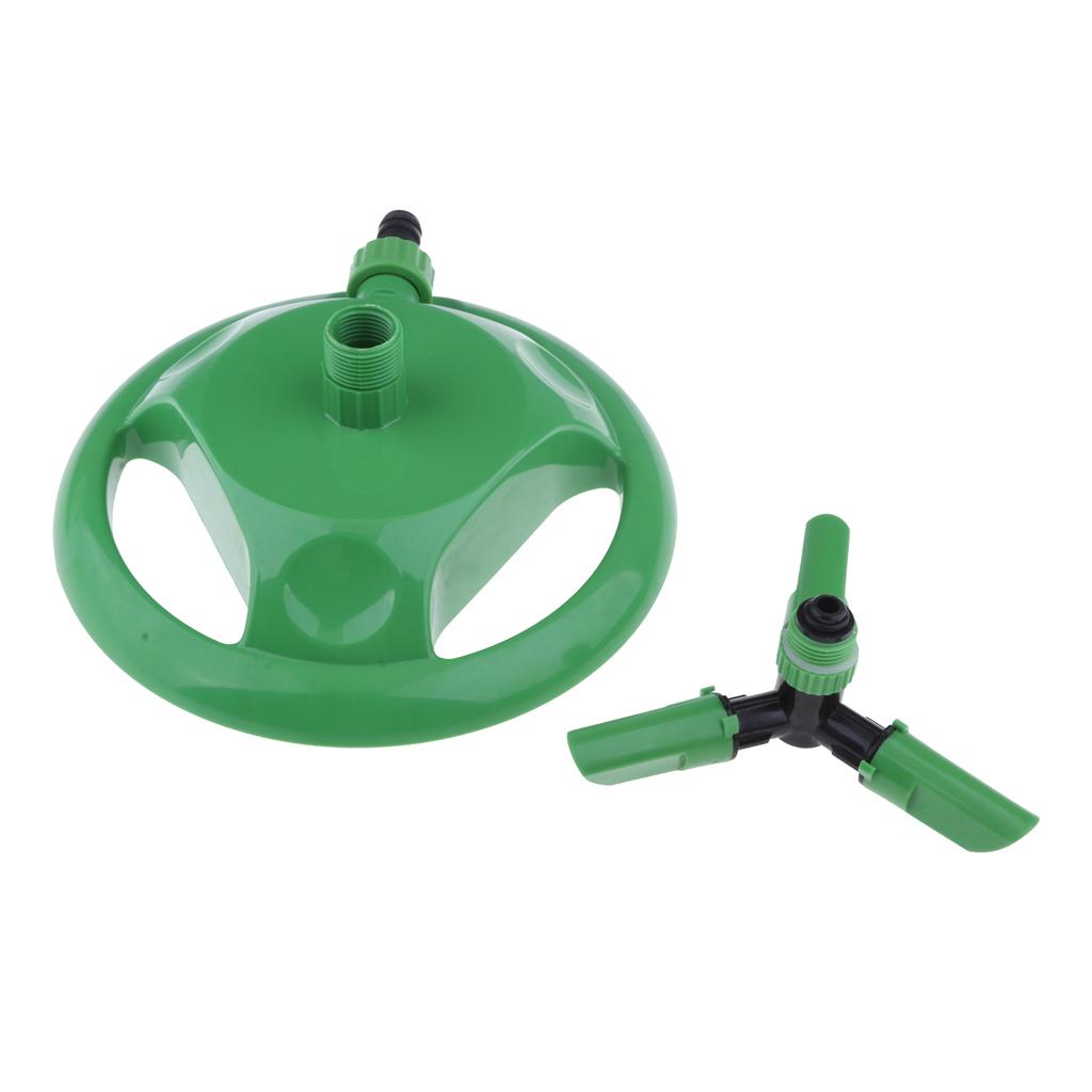 Garden Automatic Watering Nozzle 3 Arms 360 Deg Rotating Lawn Sprinkler 