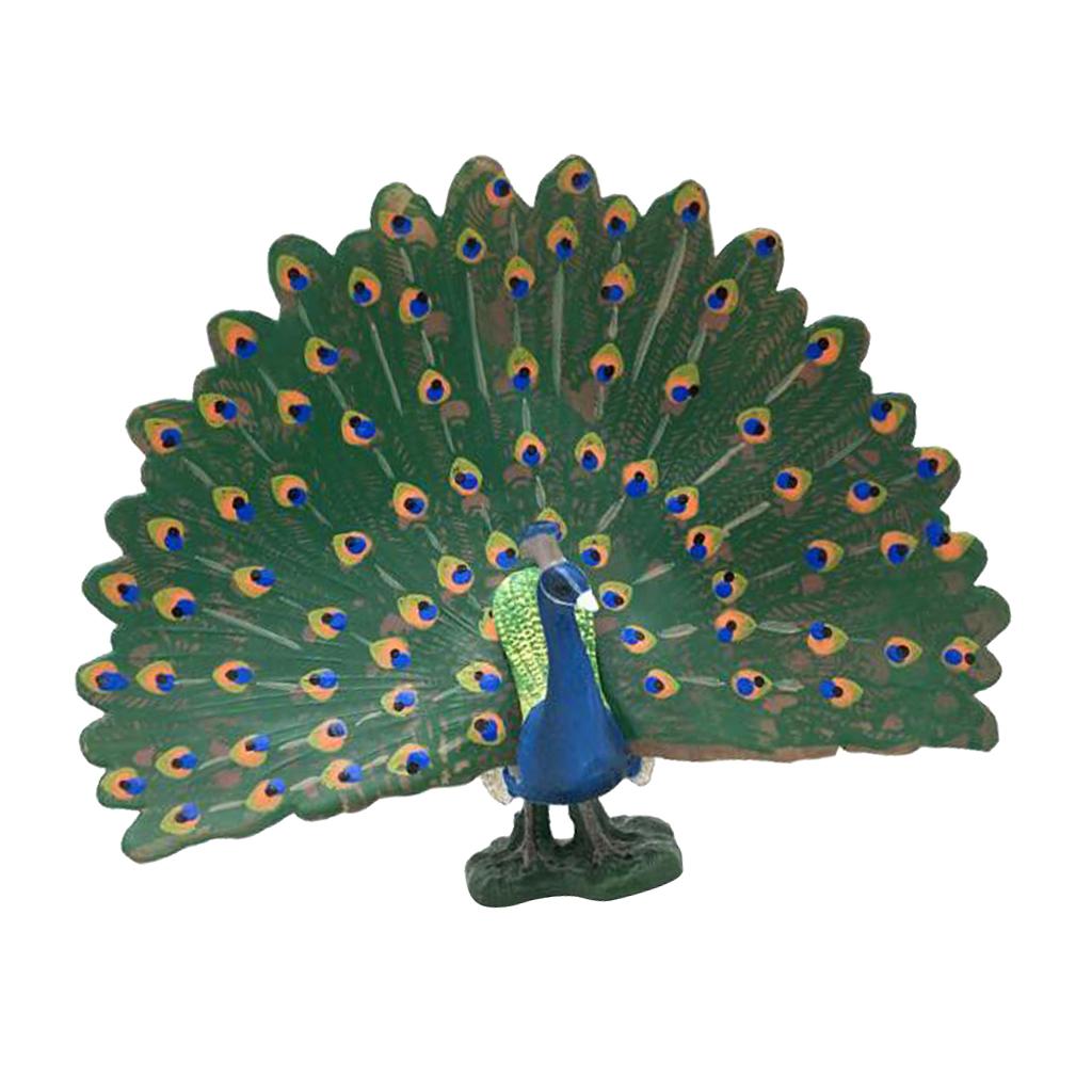 3pcs Simulation Kangaroo Eagle Peacock Model Artificial Animal Miniture 