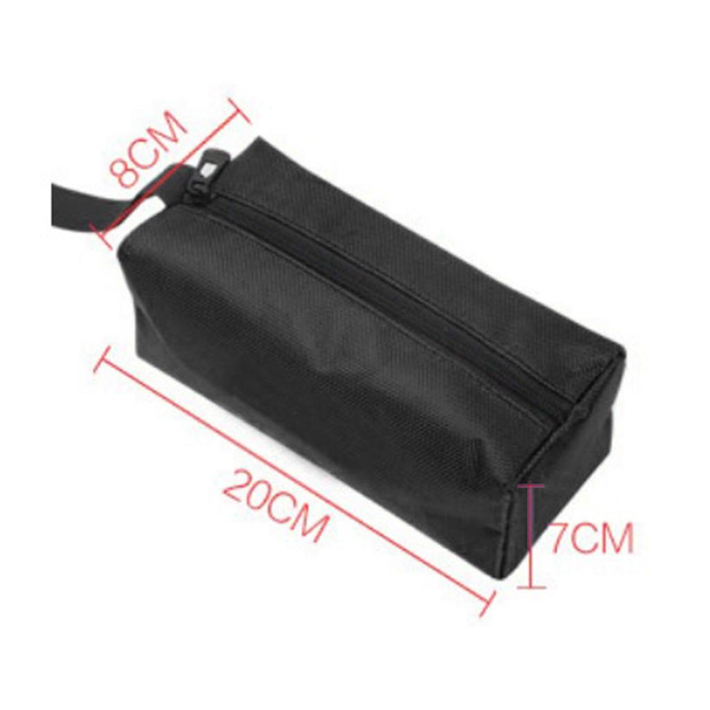 Zipper Tools Bag Multifunctional Oxford Cloth Pouch Organizer Black S 600D