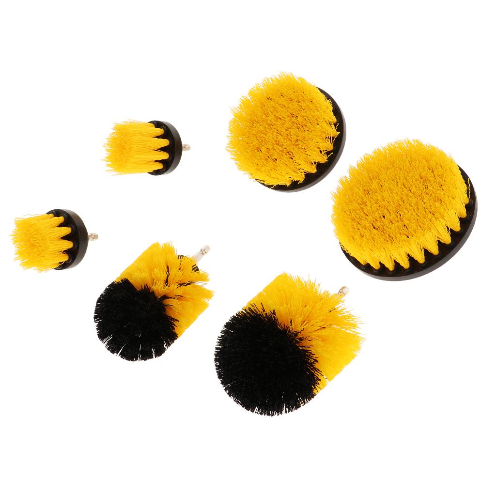 Multifunctional Electric Drill Head Electric Tool Cleaning Kit yellow