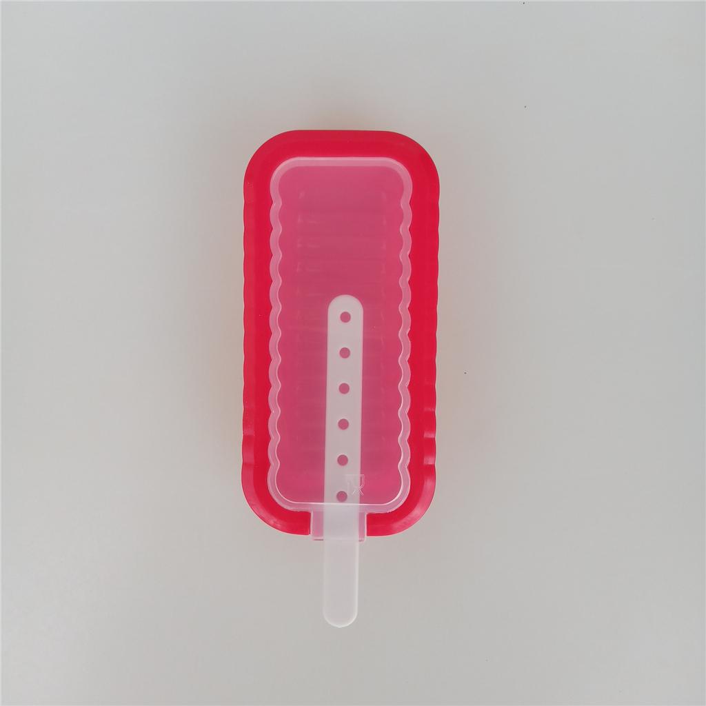 4Pcs/Set DIY Silicone Ice Cream Mold Popsicle Maker Red