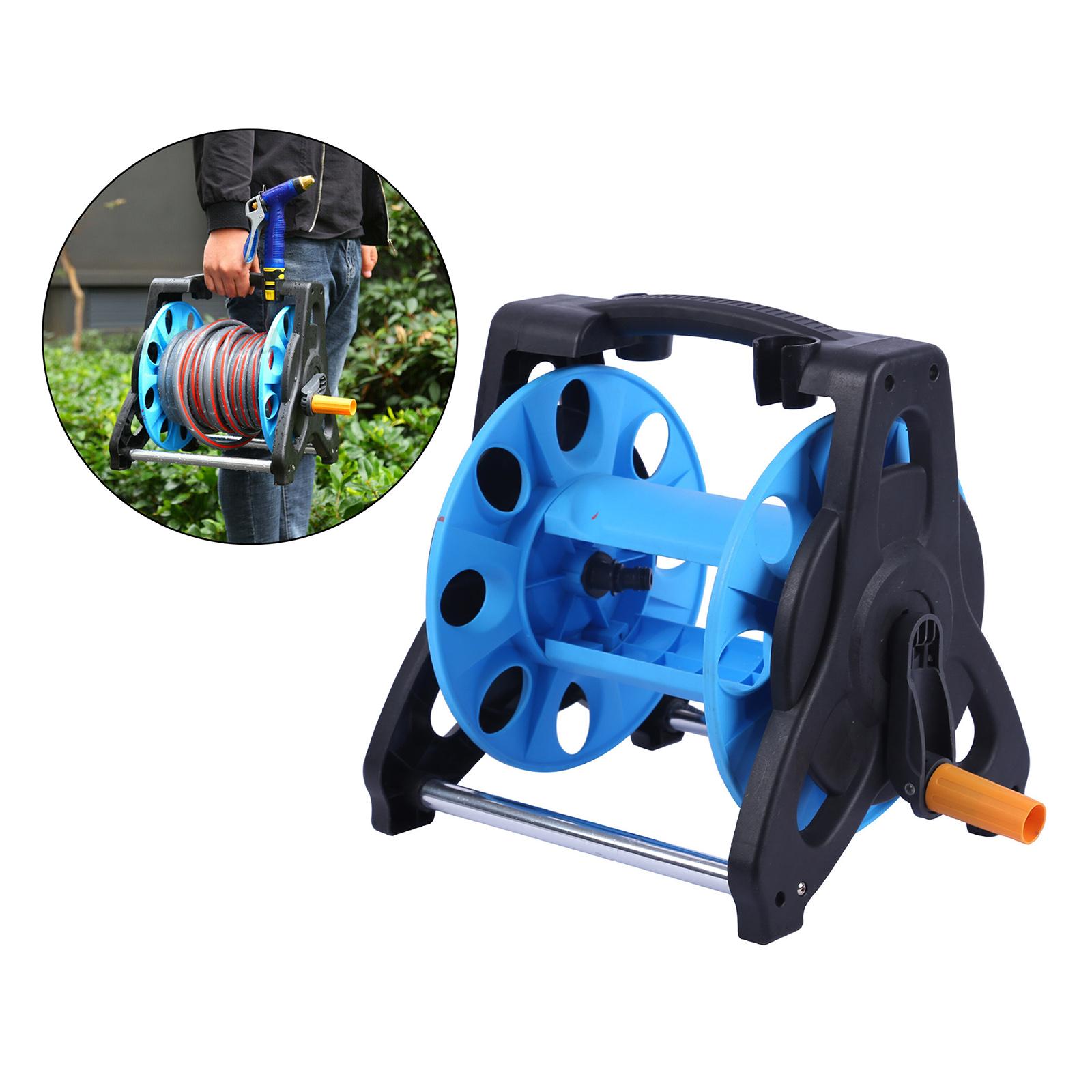 Garden Hose Reel Cart Storage Holder Water Pipe Organizer Black