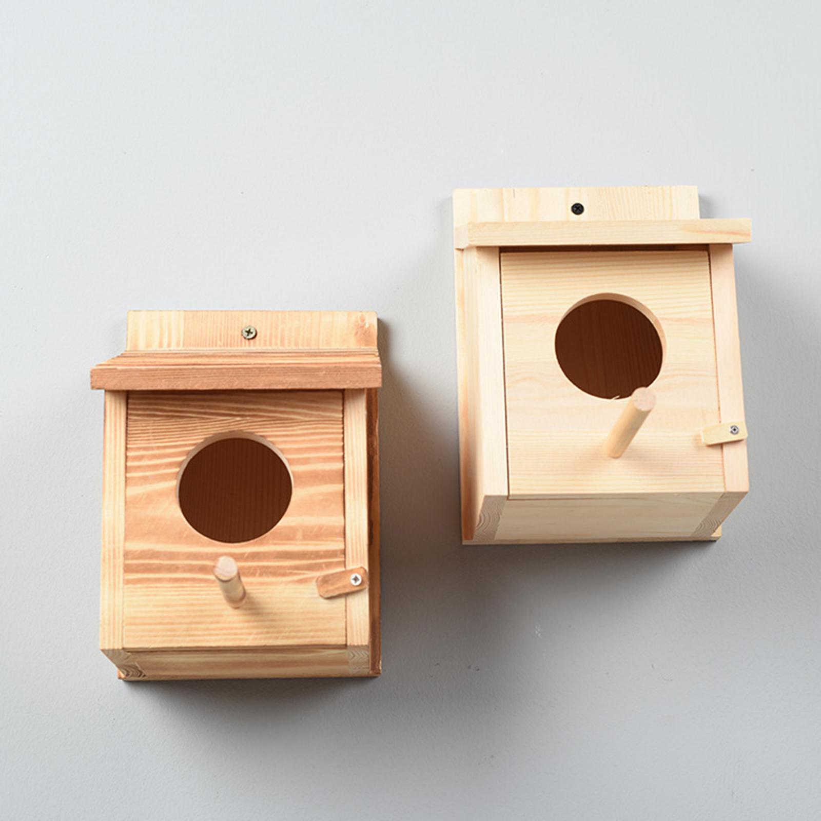 Hole Bird Nest Bird Cage Insulation Solid Wood Breeding Box Wooden House