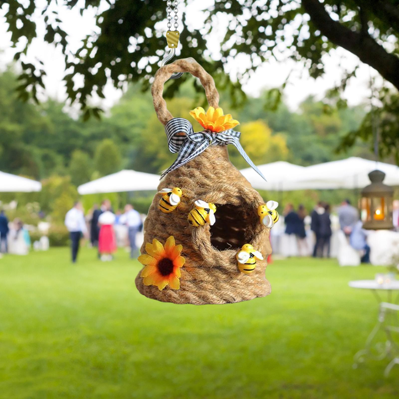 Outside Hanging Bird House Hideaway Resting Place for Cardinals Hummingbirds Round