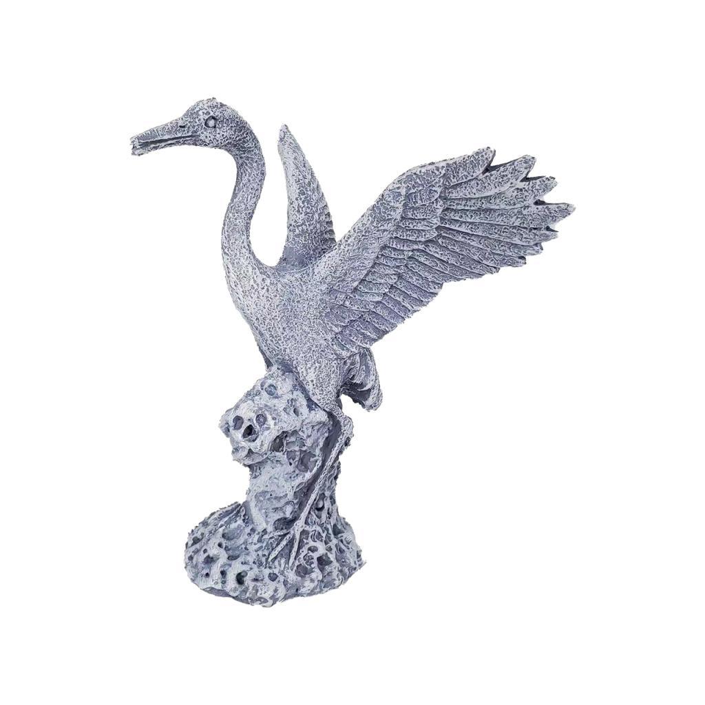 Garden Crane Statue Craft Gift Crane Figurine for Landscape Bedroom Bookcase