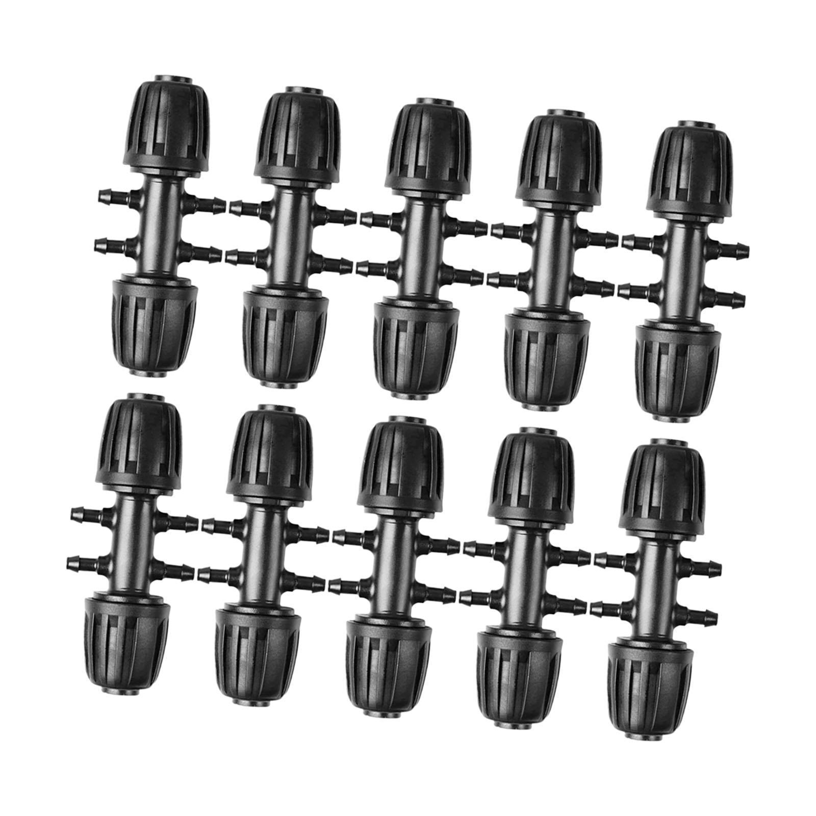 10x Drip Irrigation Fittings Easy to Connect Gardening Drip Irrigation Joint
