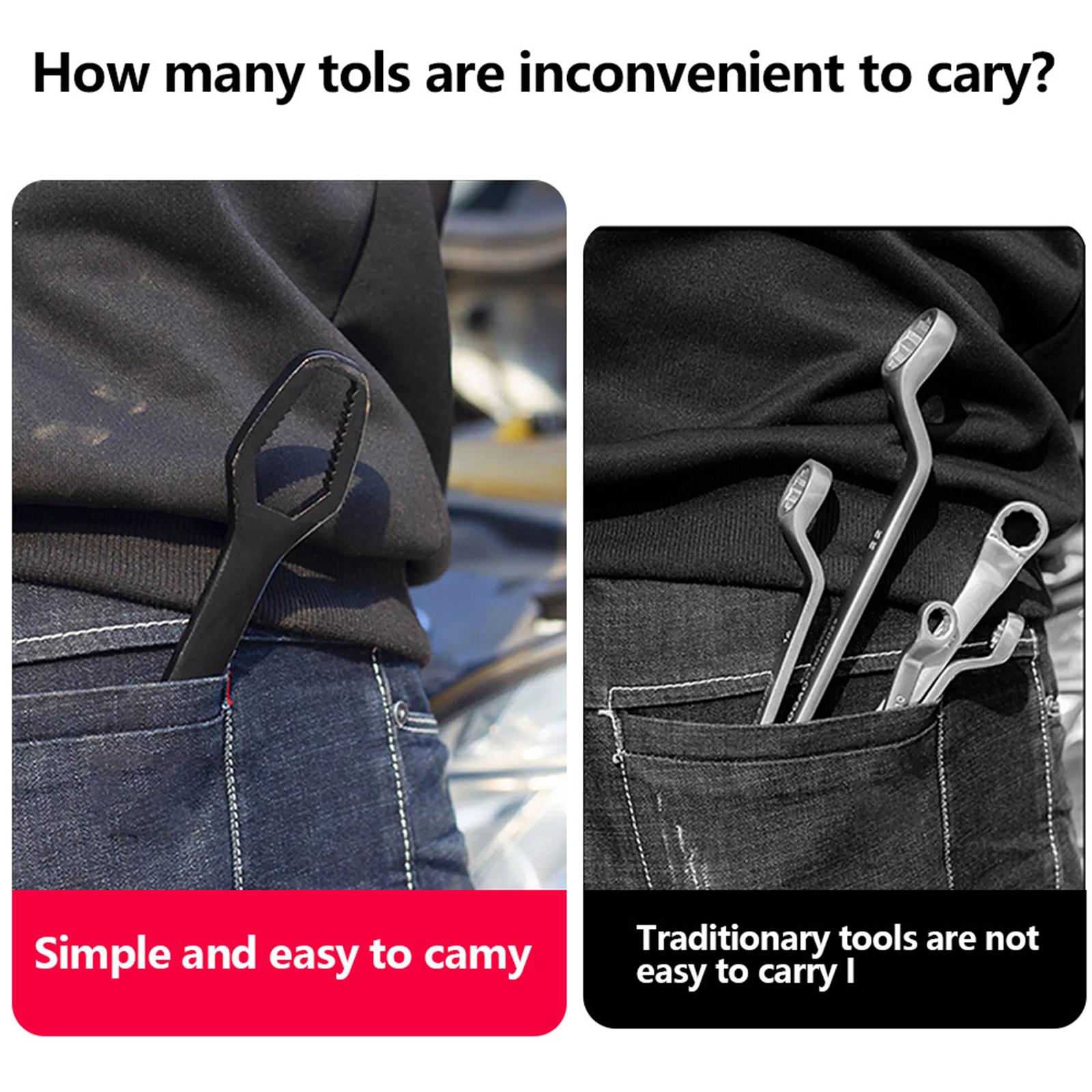 Double Head Wrench Versatile Automotive Maintenance Hand Tools 3-17mm Wrench Black