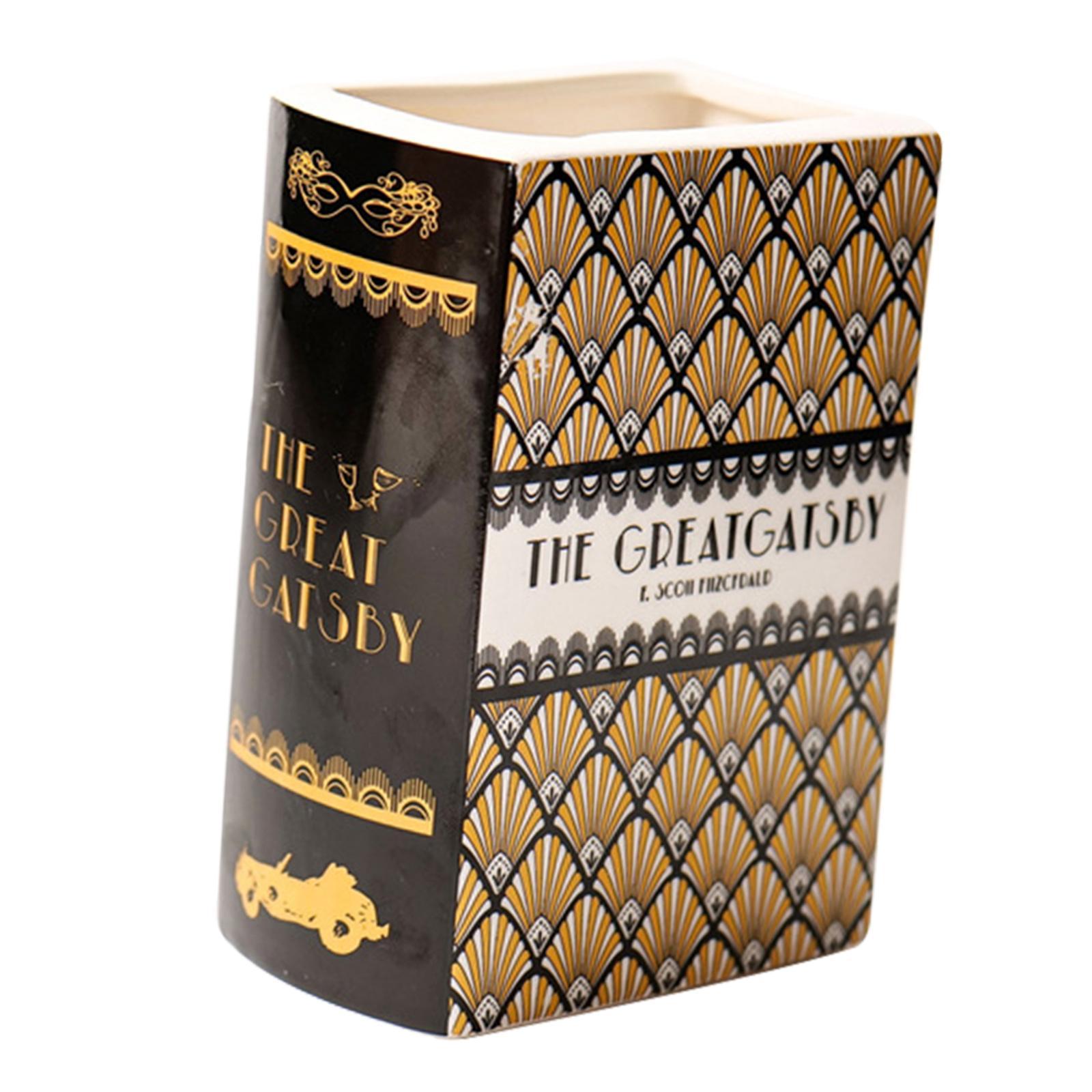 Book Shaped Ceramic Vase