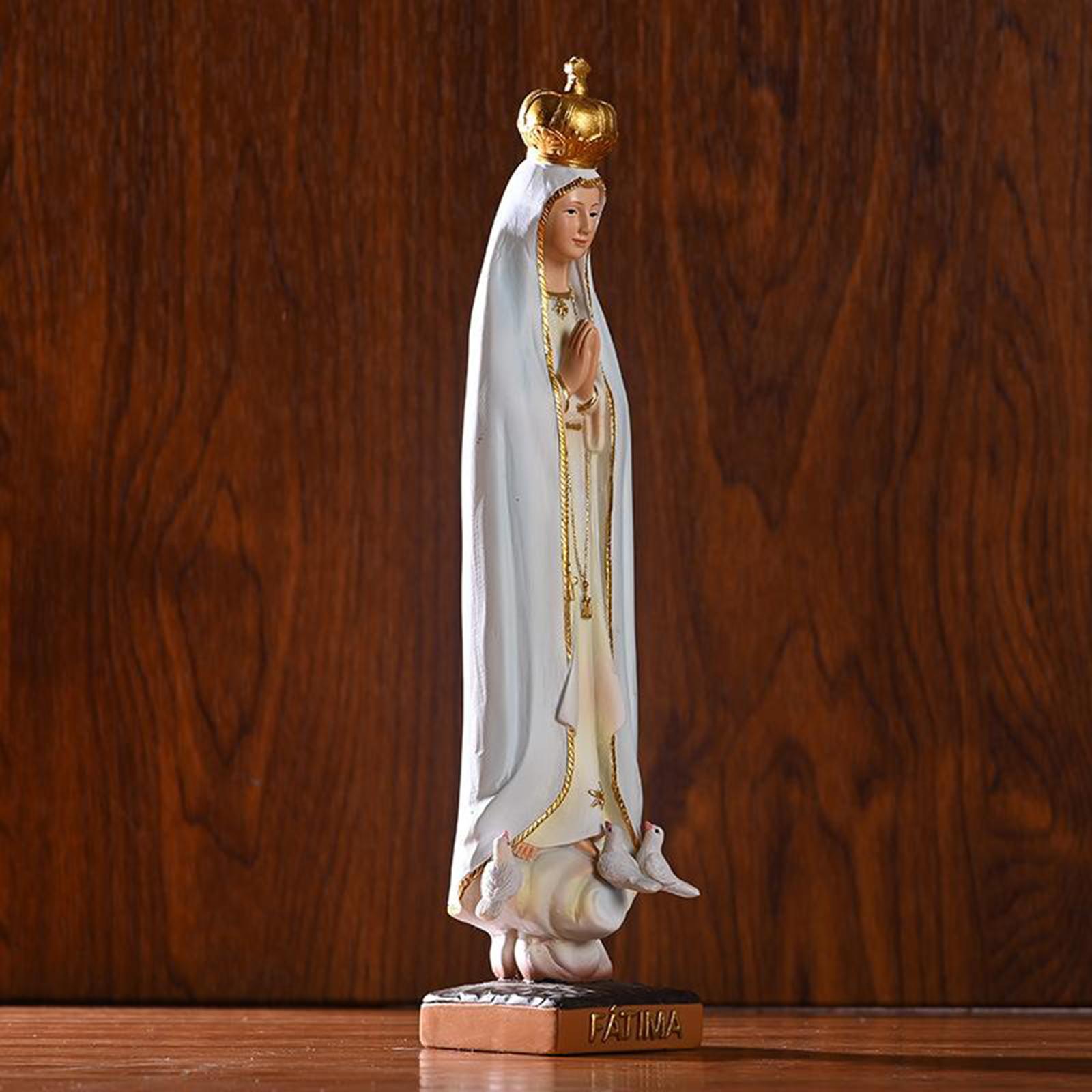 Exquisite Catholic Virgin Mary Statue Figurine Resin Sculpture Religious