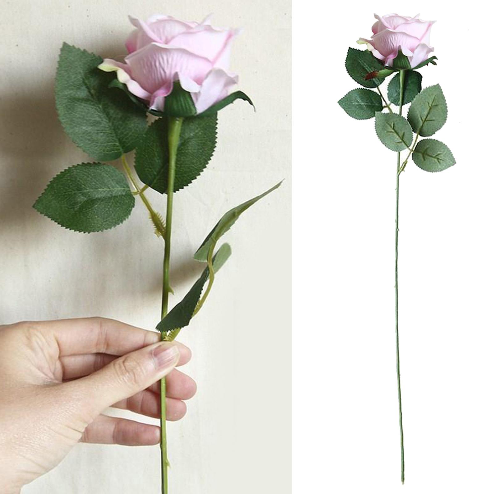 Elegant Artificial Flowers Rosaceae Rose Bouquet Decoration Light Pink