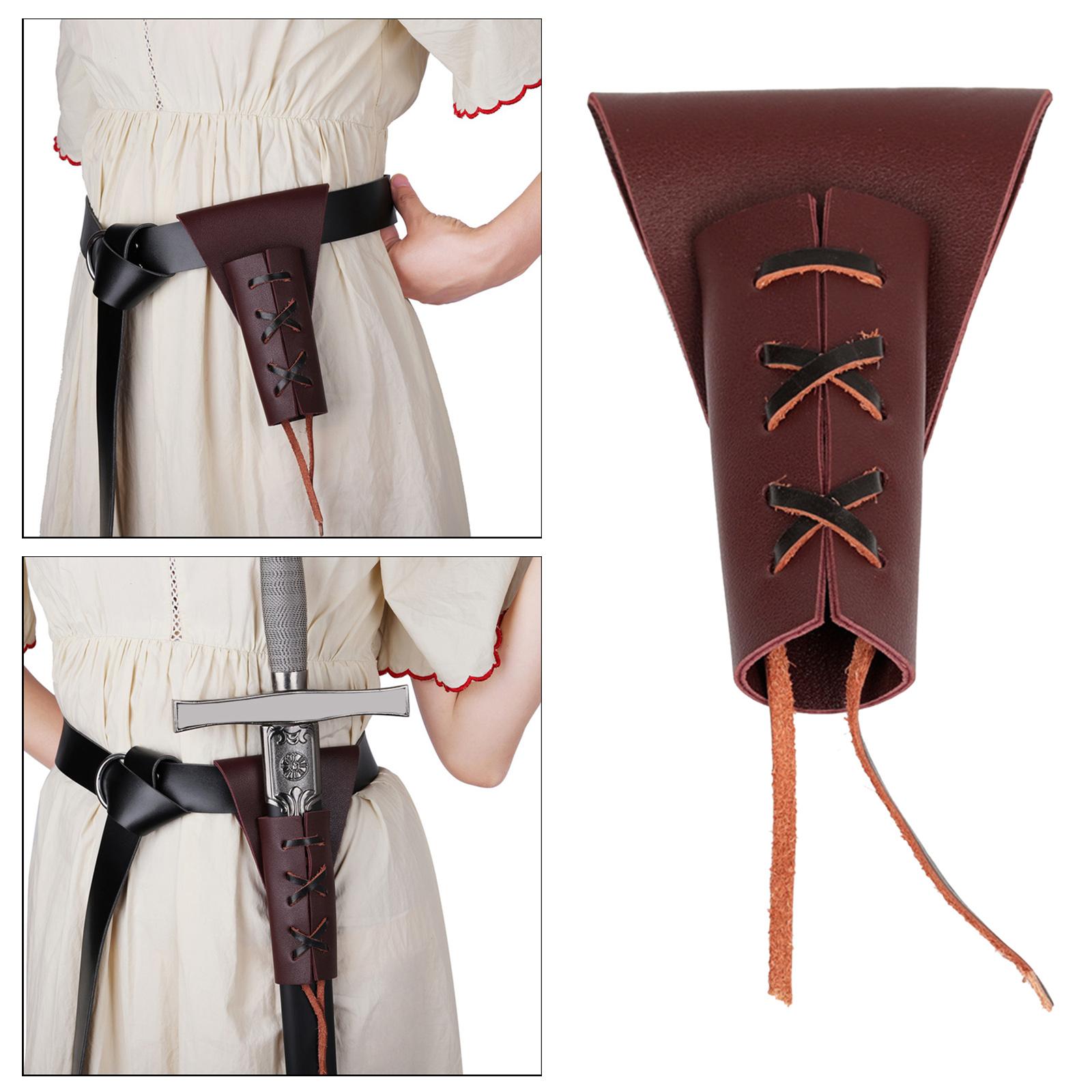 Medieval Sword Belt Waist Scabbard Holder Battle Costume Rapier Belt Brown