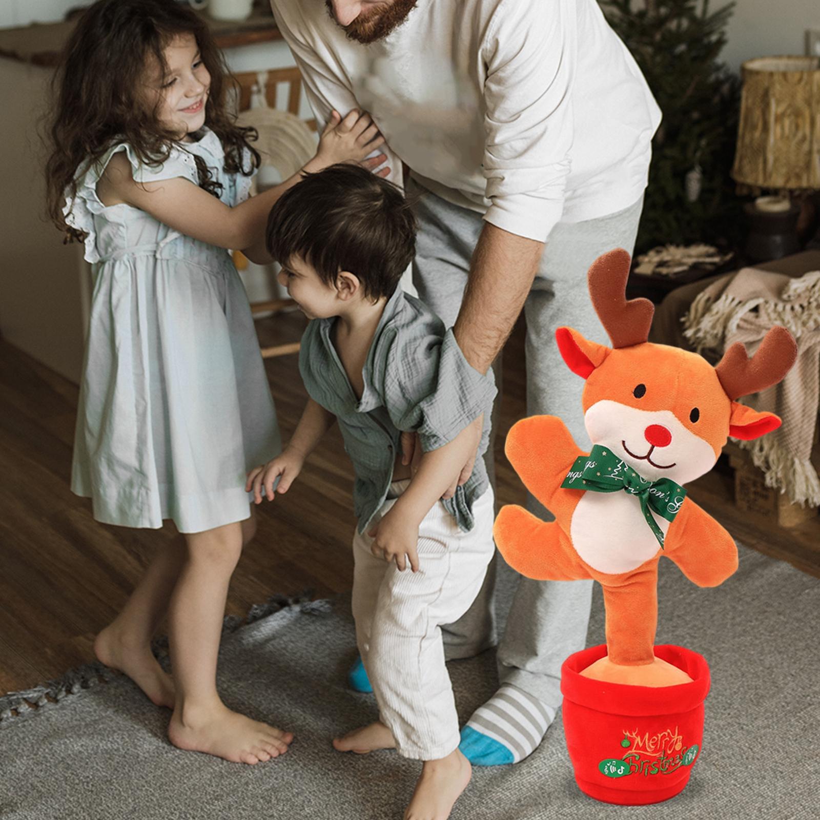 Talking Dancing Toys USB Sing Dance Speak Plush Doll Toy Elk