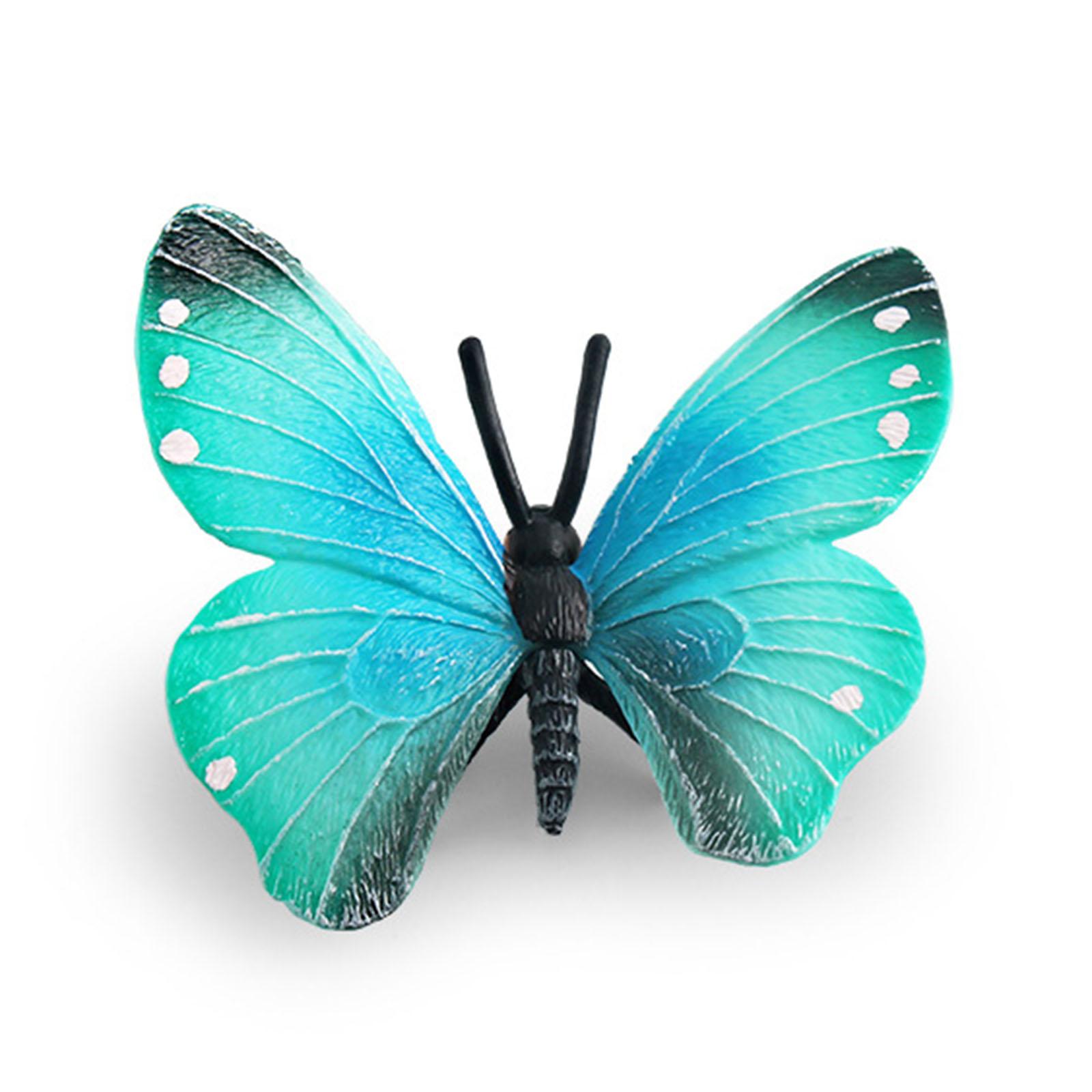 2xLifelike Butterfly Figure Cognitive Toy for Tabletop Cake Topper Living Room