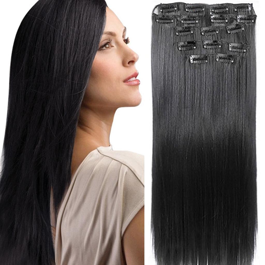 Natural Clip In Synthetic Hair Pieces Invisible Hairpiece Toupee